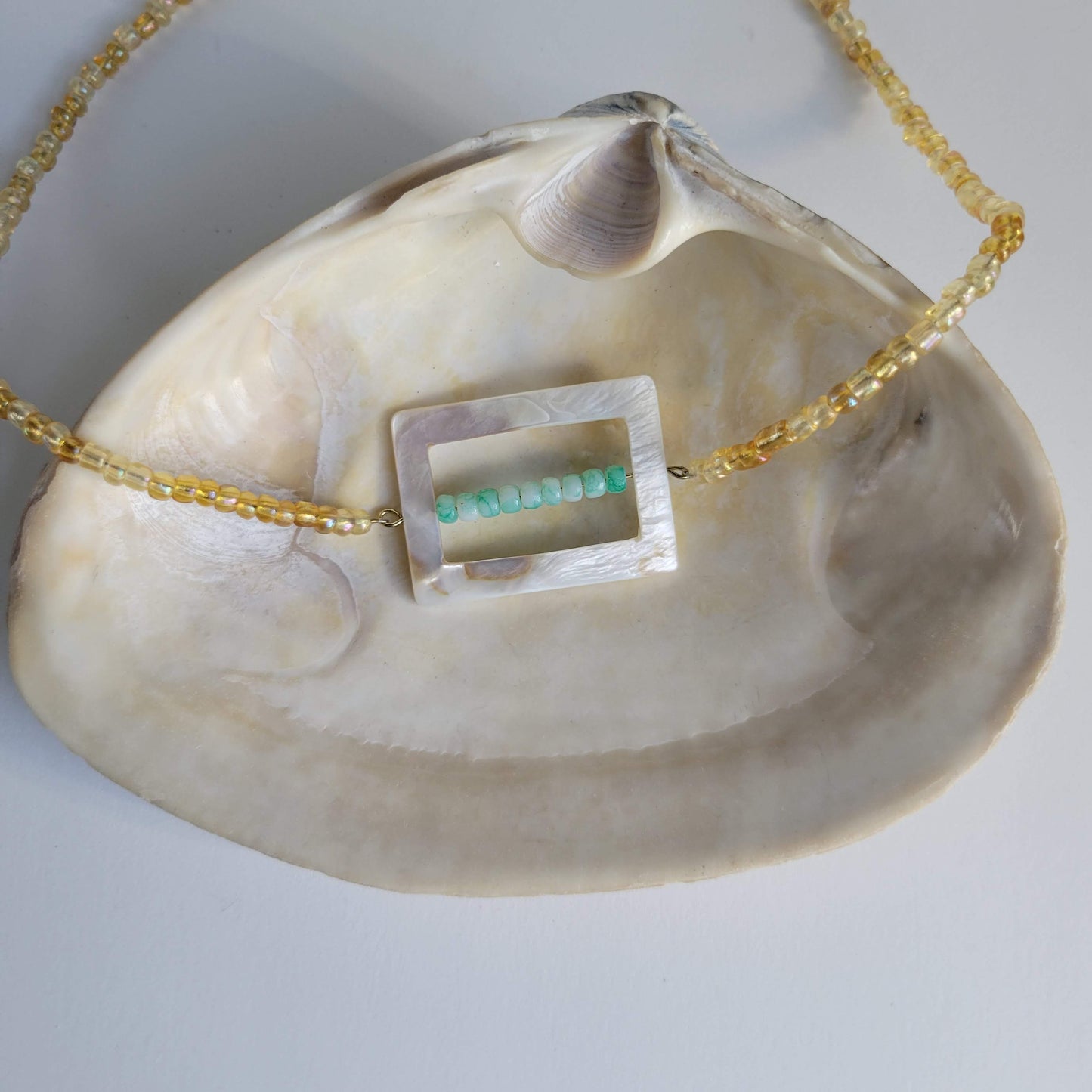 Square Beaded Necklace