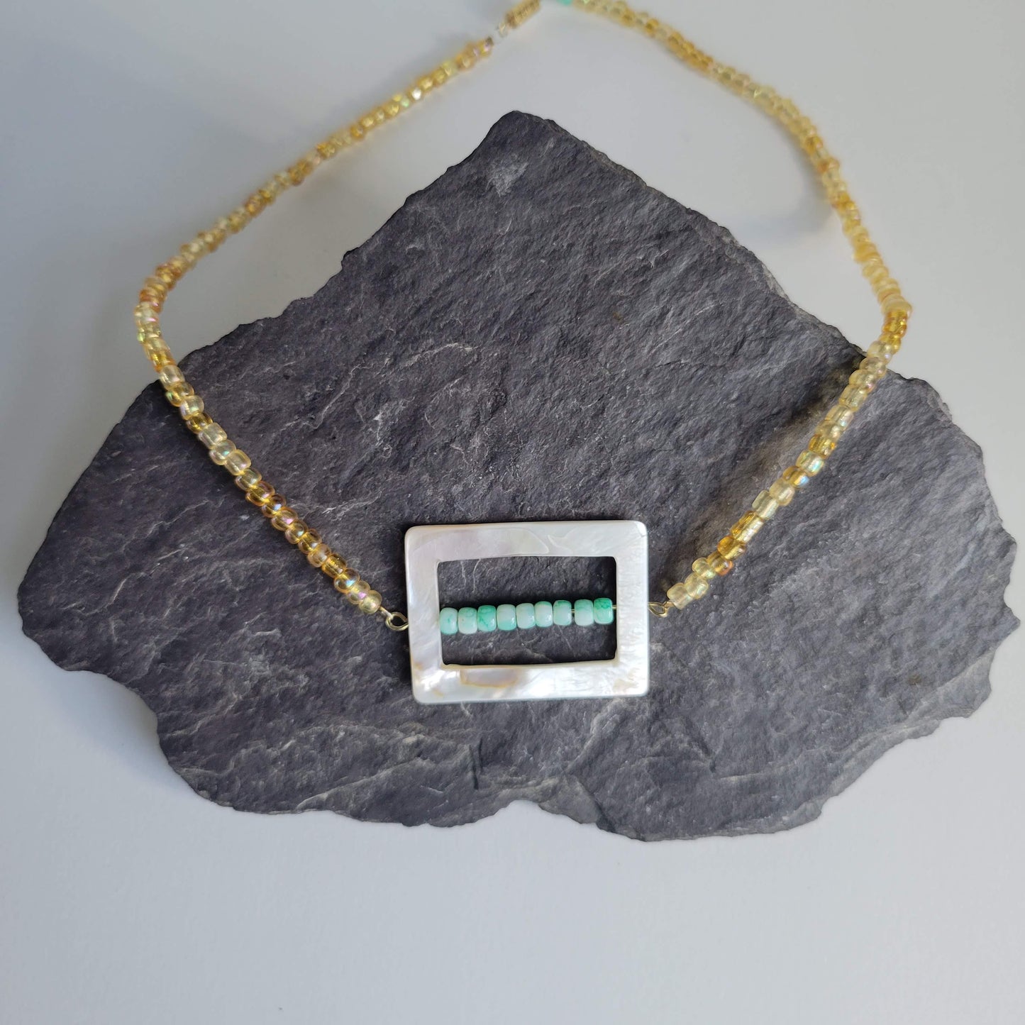 Square Beaded Necklace