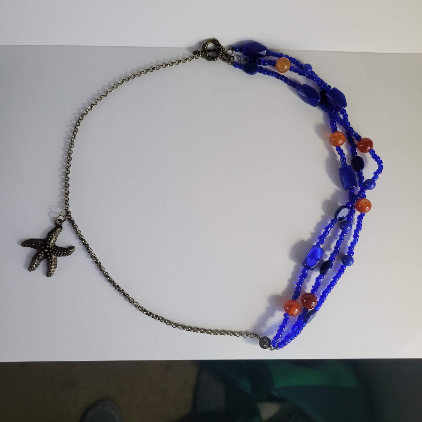 Starfish Beaded Chain Necklace