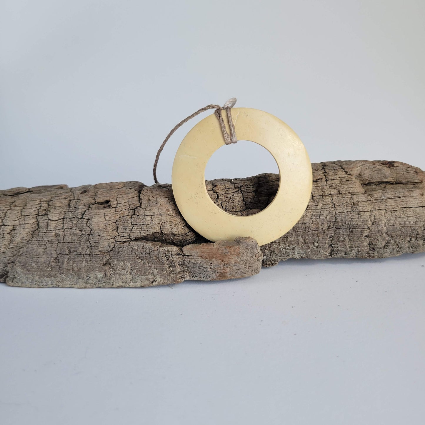 Wood Circle Pendant Necklace