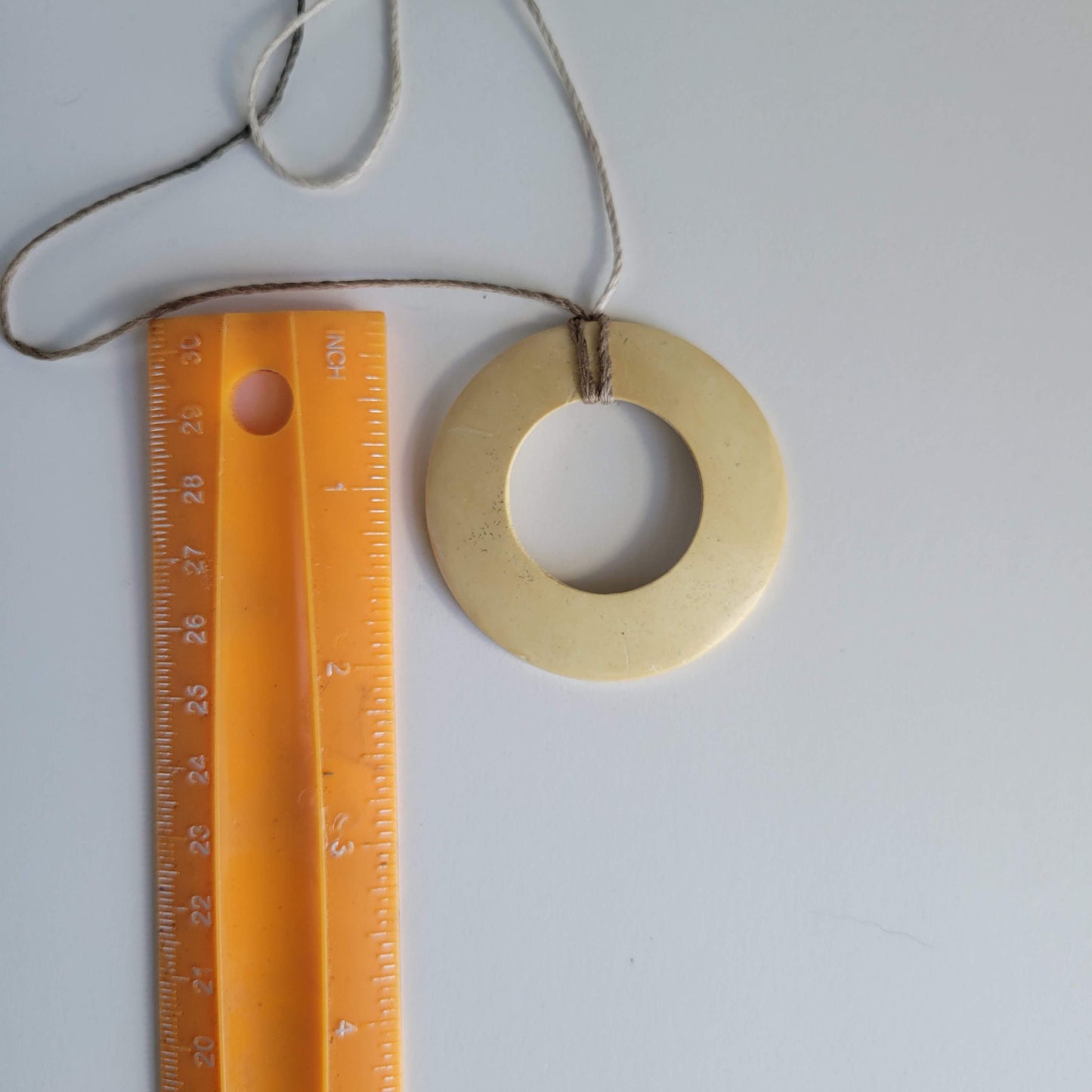 Wood Circle Pendant Necklace