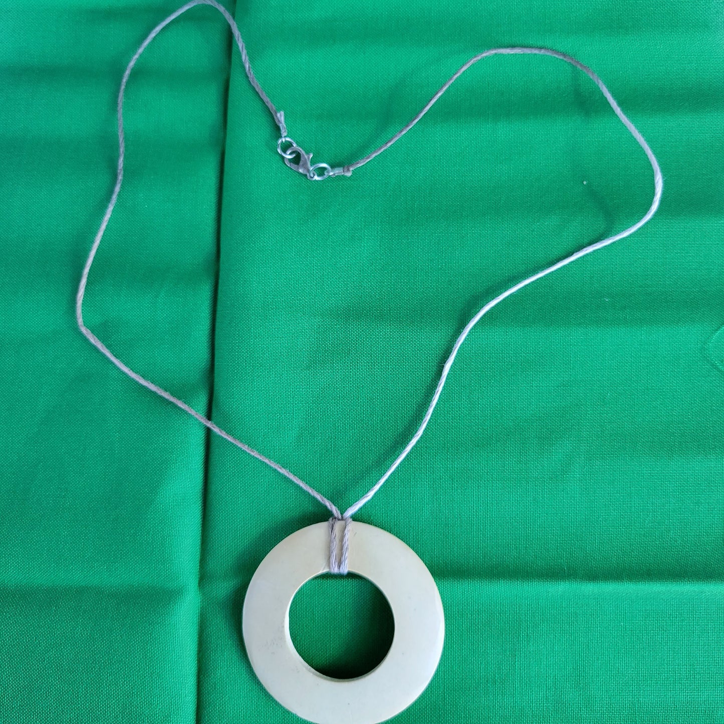 Wood Circle Pendant Necklace