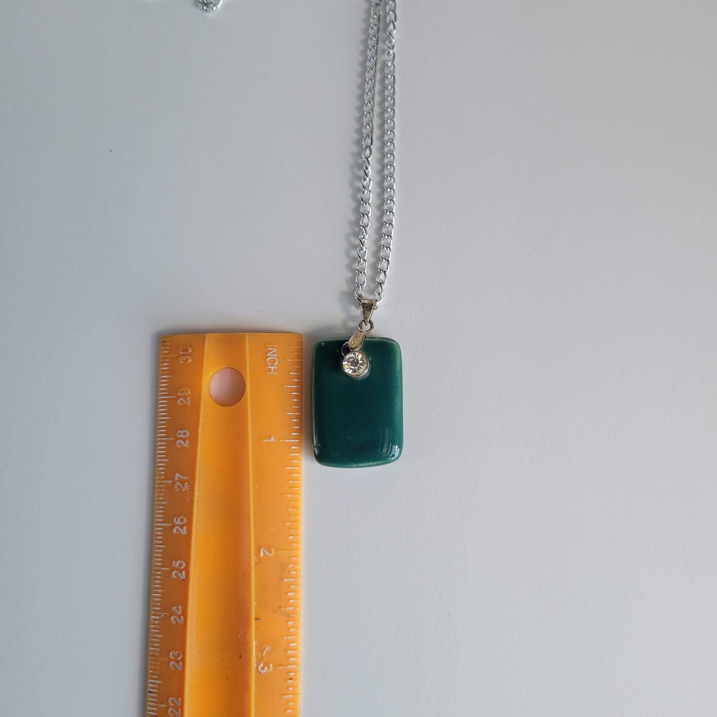 Stone Rectangle Crystal Necklace