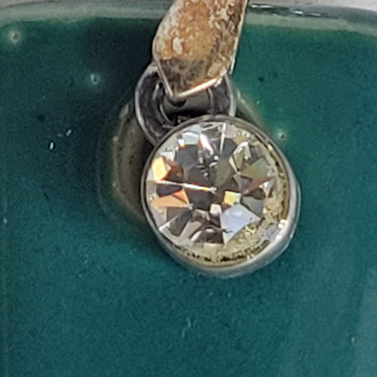 Stone Rectangle Crystal Necklace