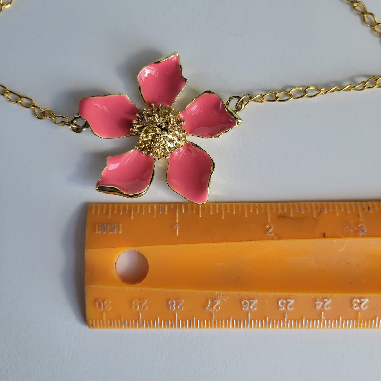 Hot Pink Flower Necklace