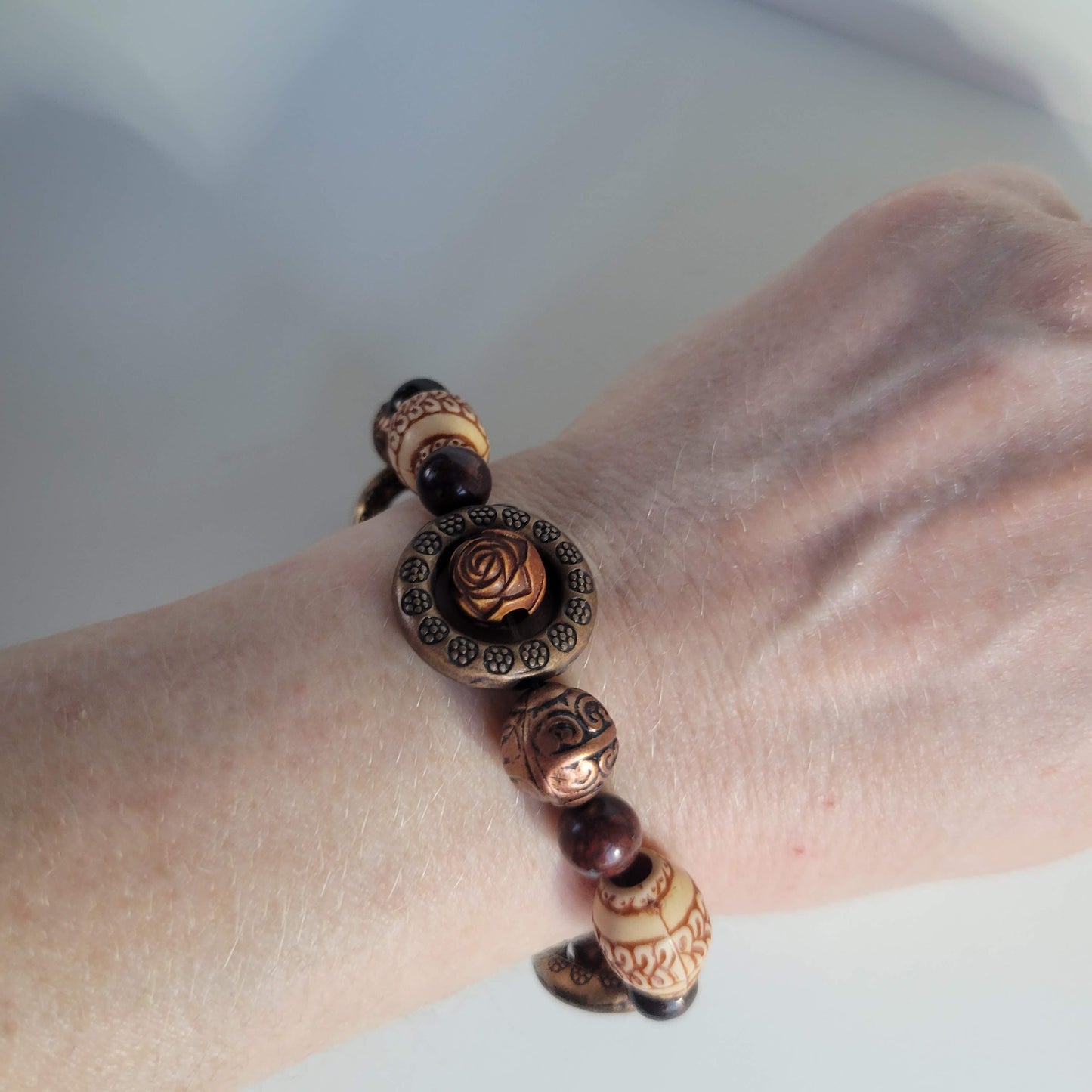 Brown and Copper Jewelry Set