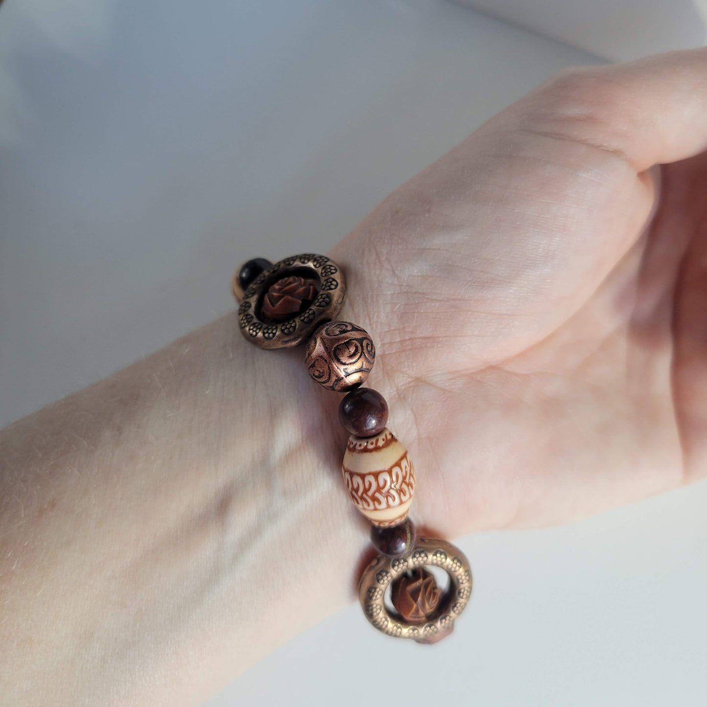 Brown and Copper Jewelry Set