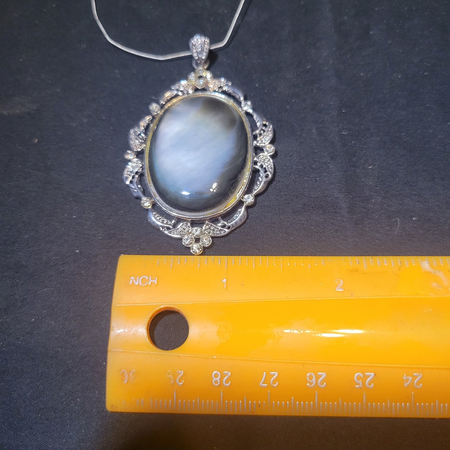 Onyx Shell Pendant Necklace