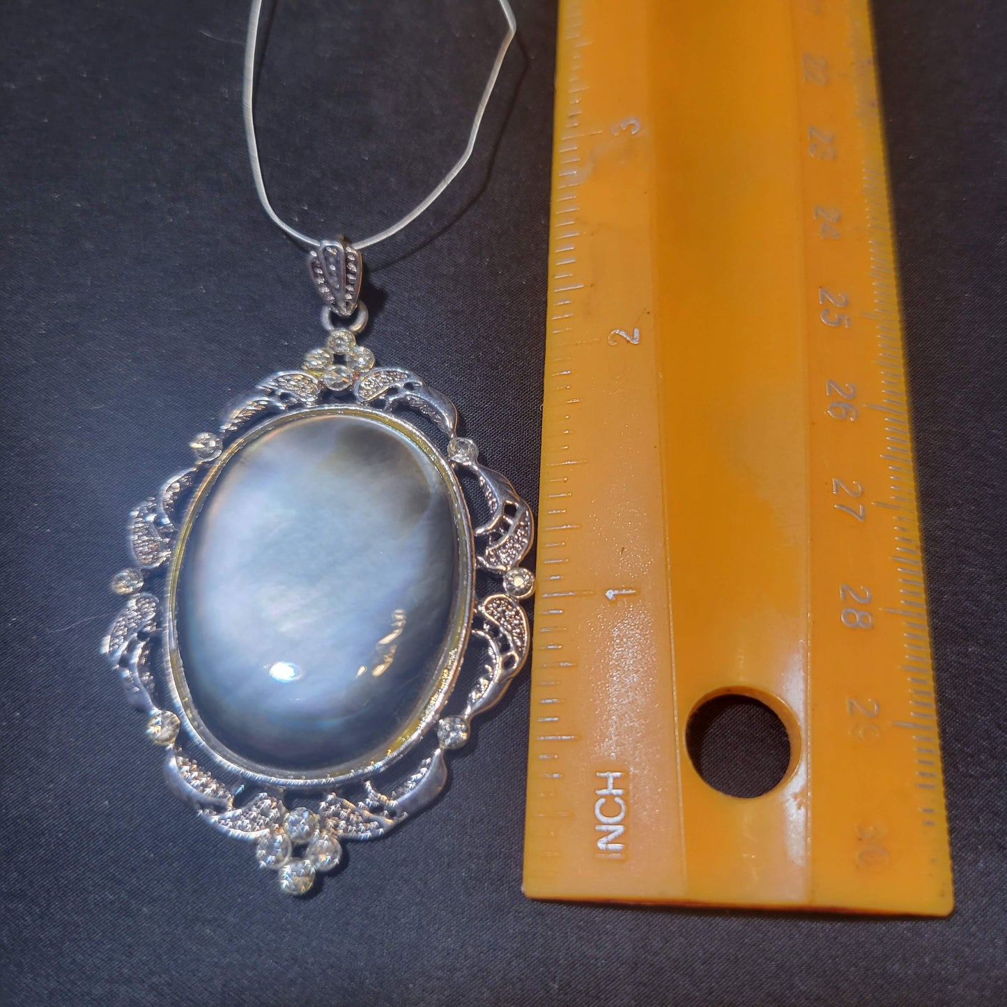 Onyx Shell Pendant Necklace