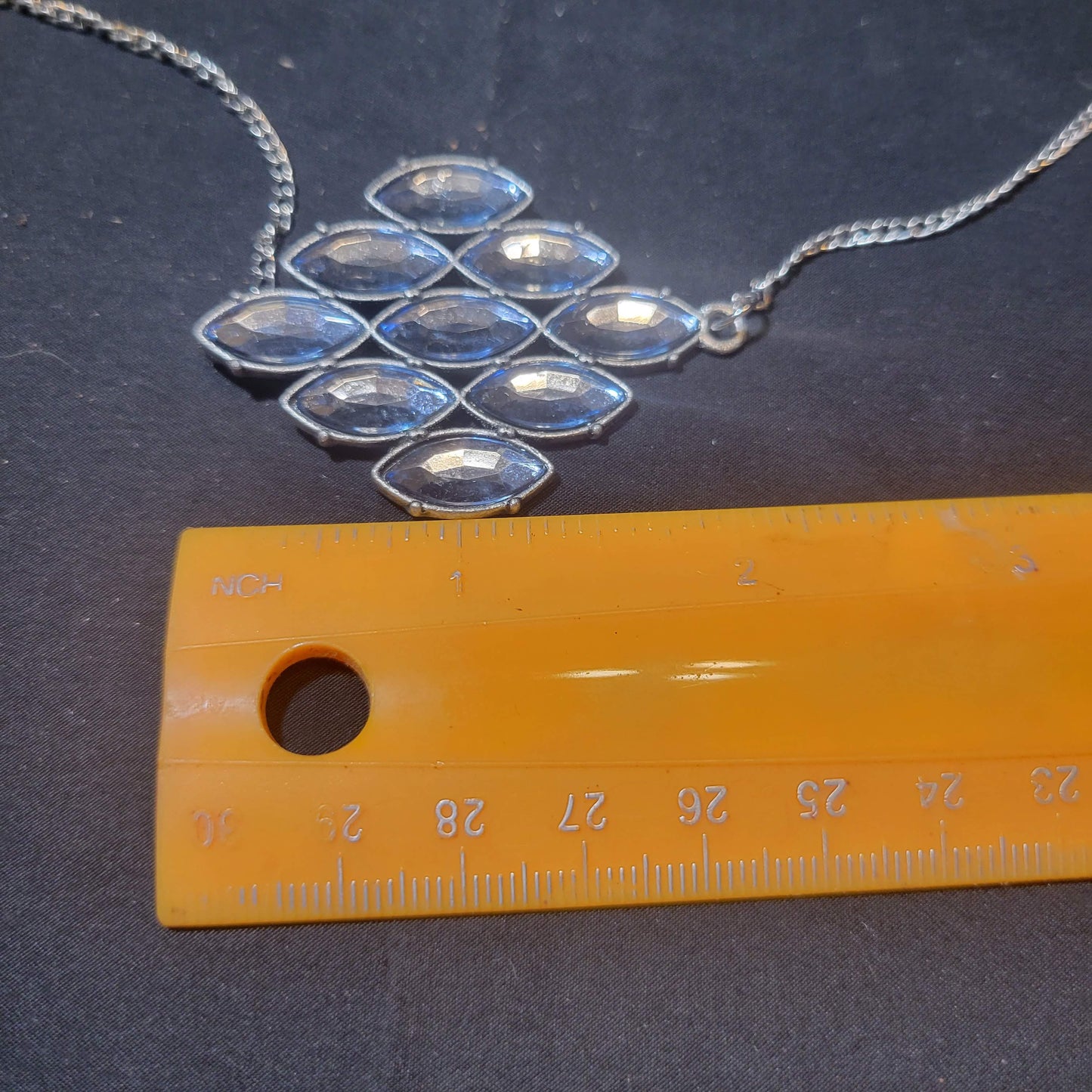 Blue Diamond Pendant Necklace