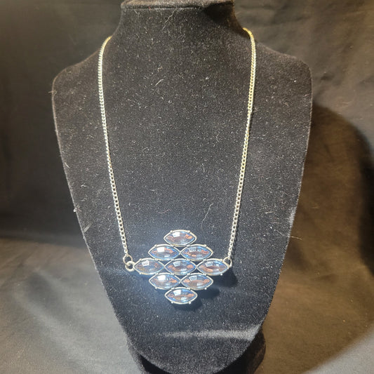 Blue Diamond Pendant Necklace