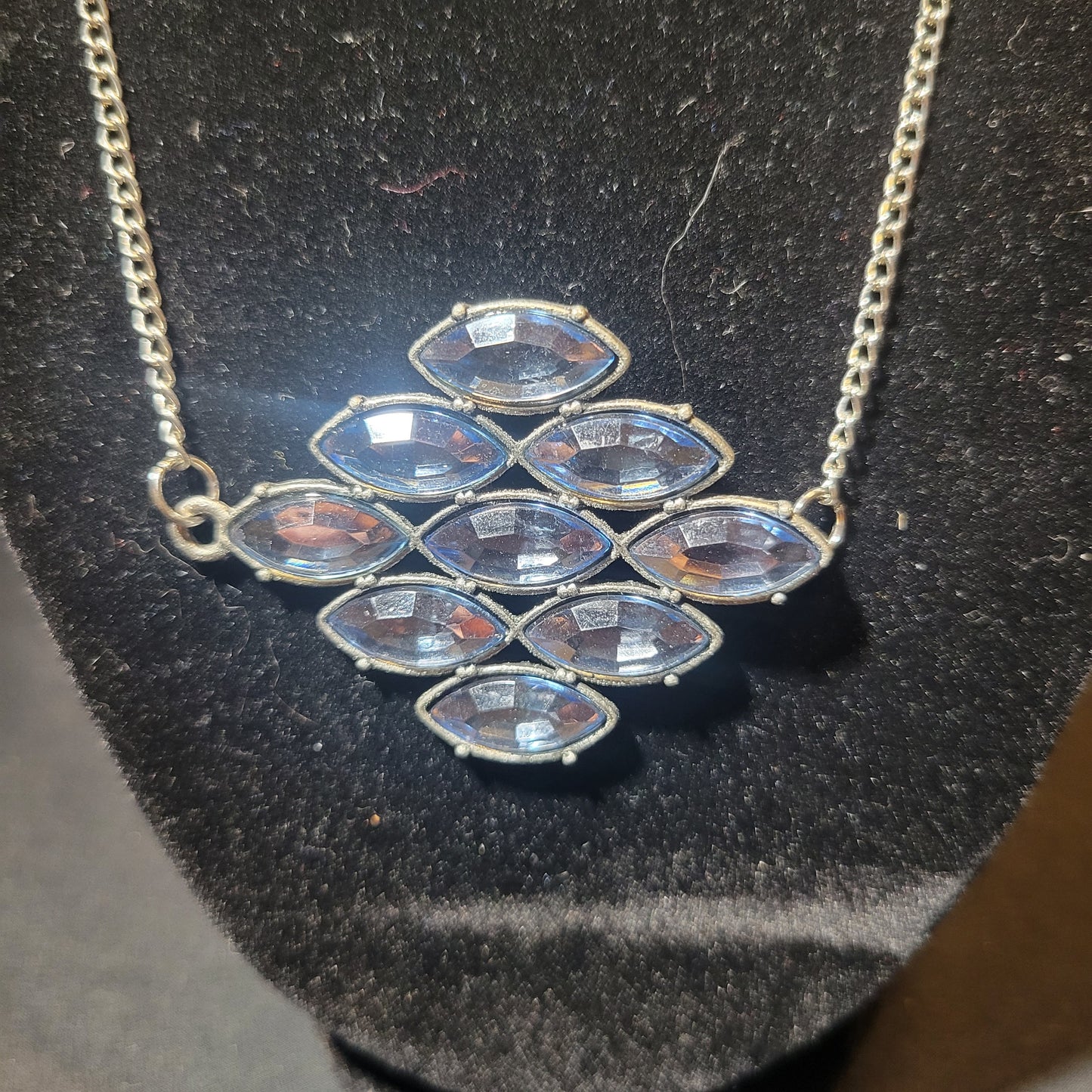 Blue Diamond Pendant Necklace