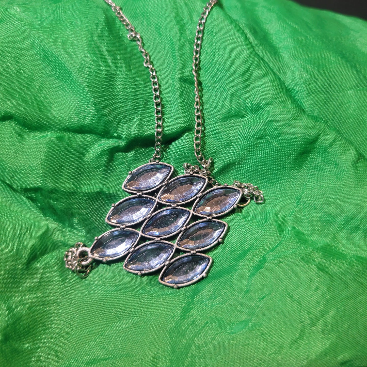 Blue Diamond Pendant Necklace