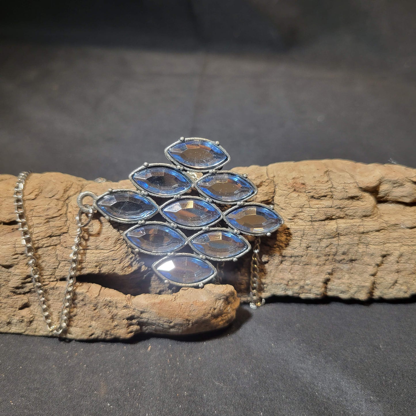 Blue Diamond Pendant Necklace