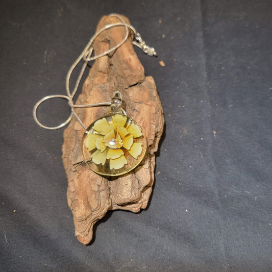 Yellow Flower Necklace