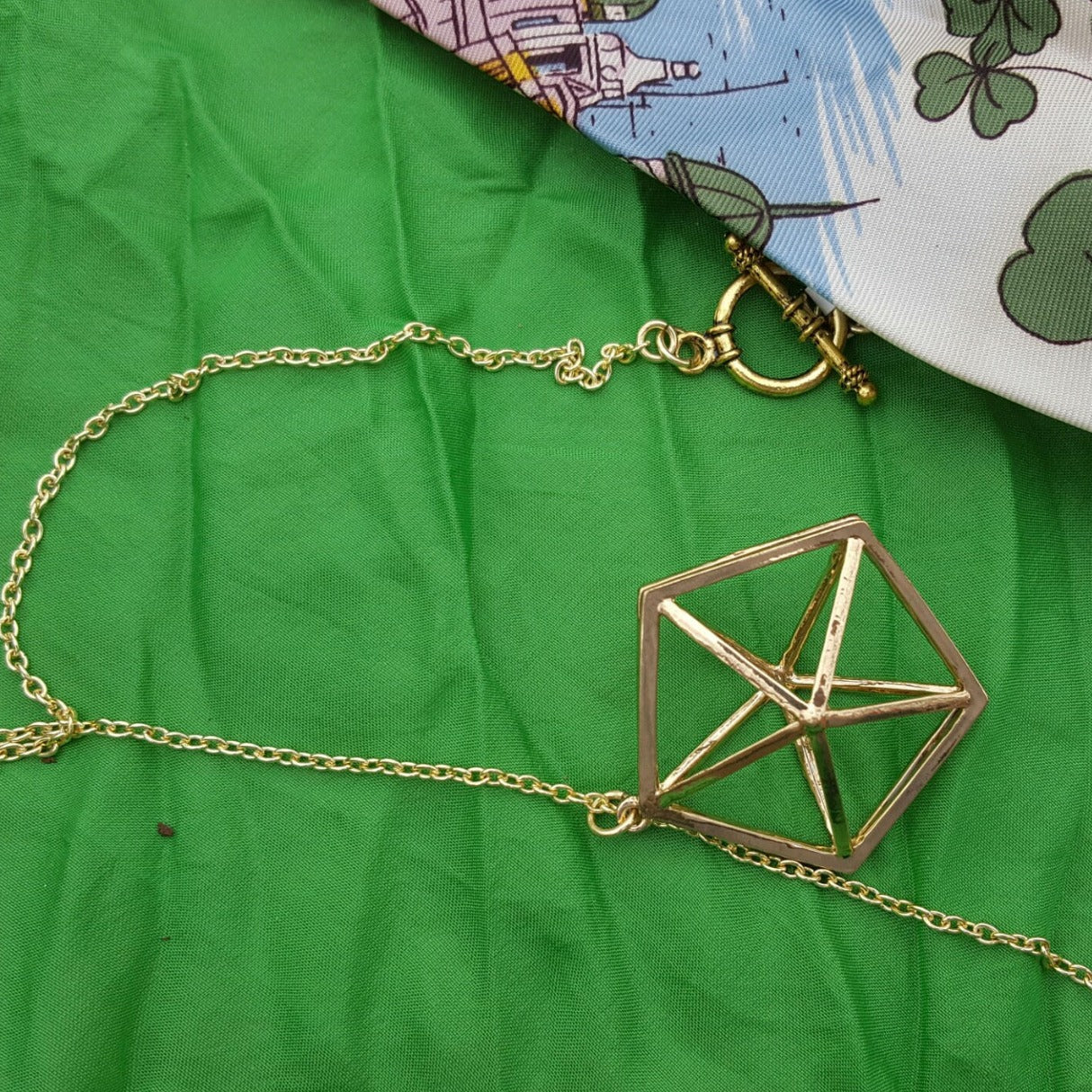 3D Pentagon Necklace