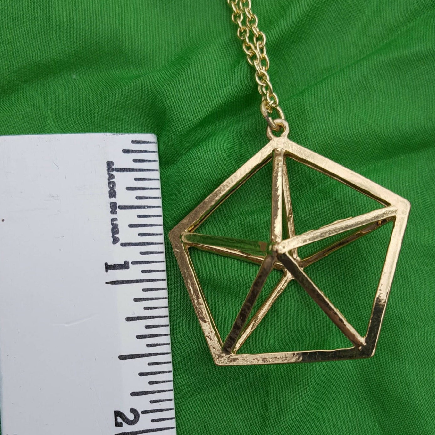 3D Pentagon Necklace