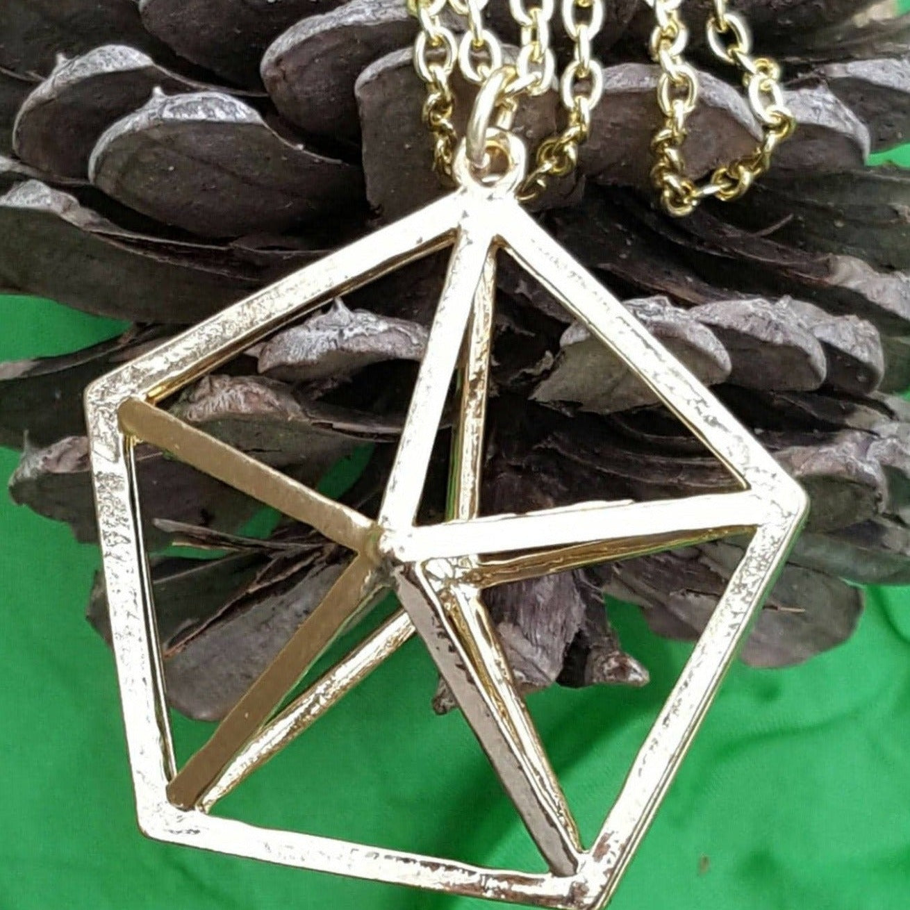 3D Pentagon Necklace