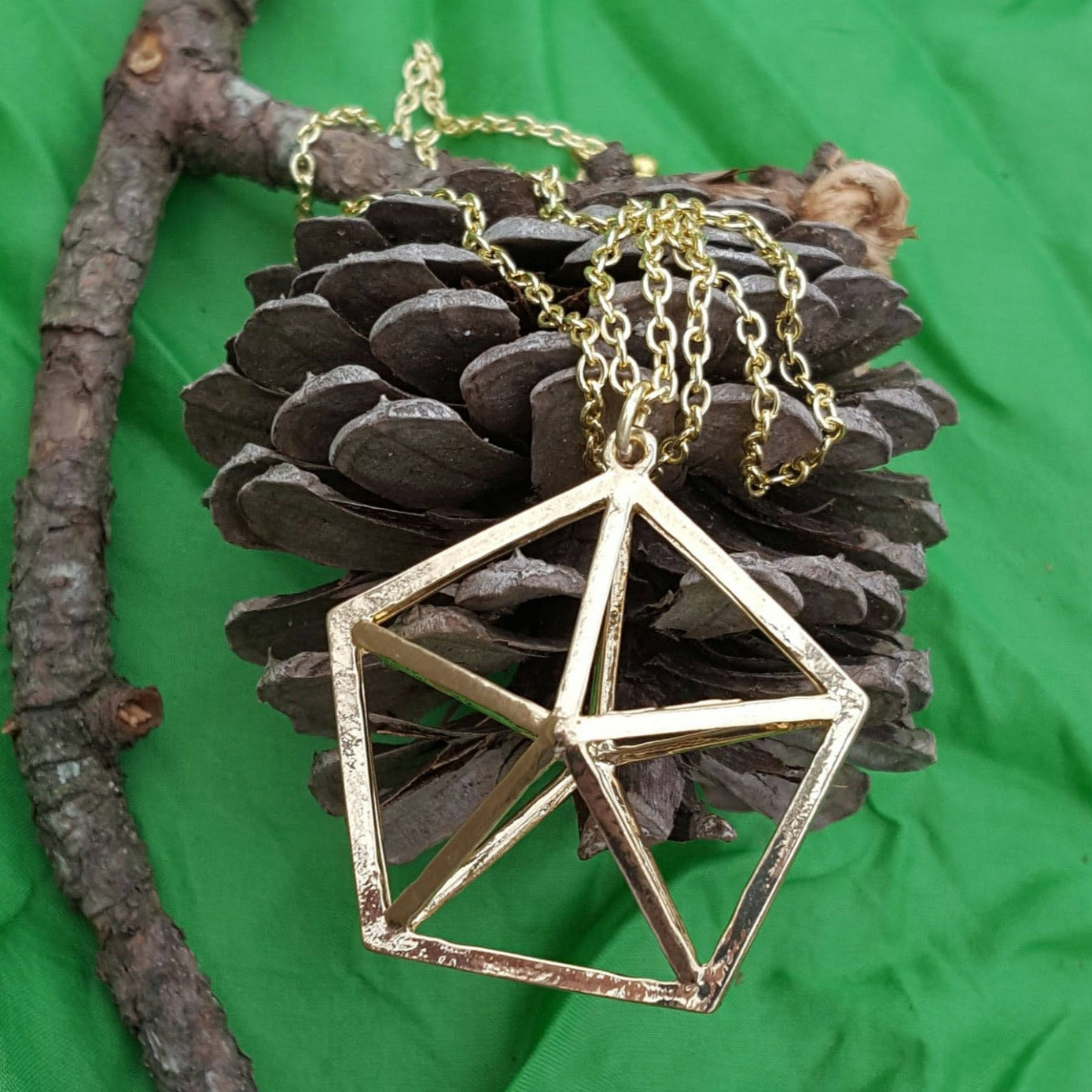 3D Pentagon Necklace