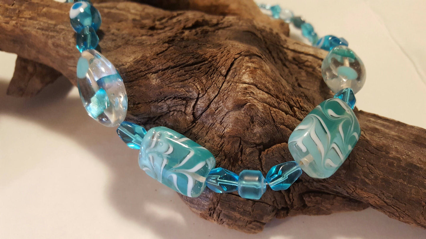 Blue Beaded Necklace