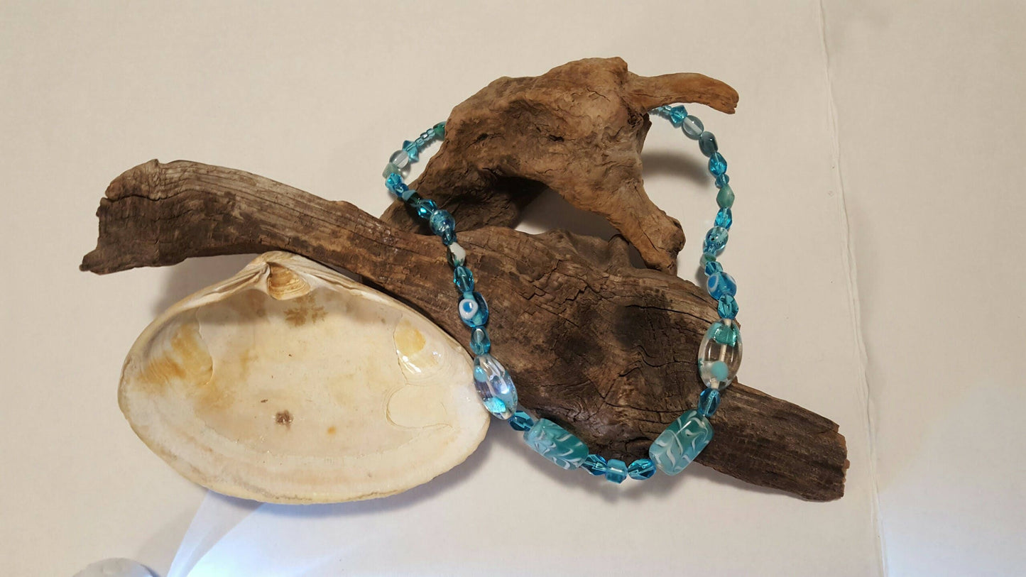 Blue Beaded Necklace