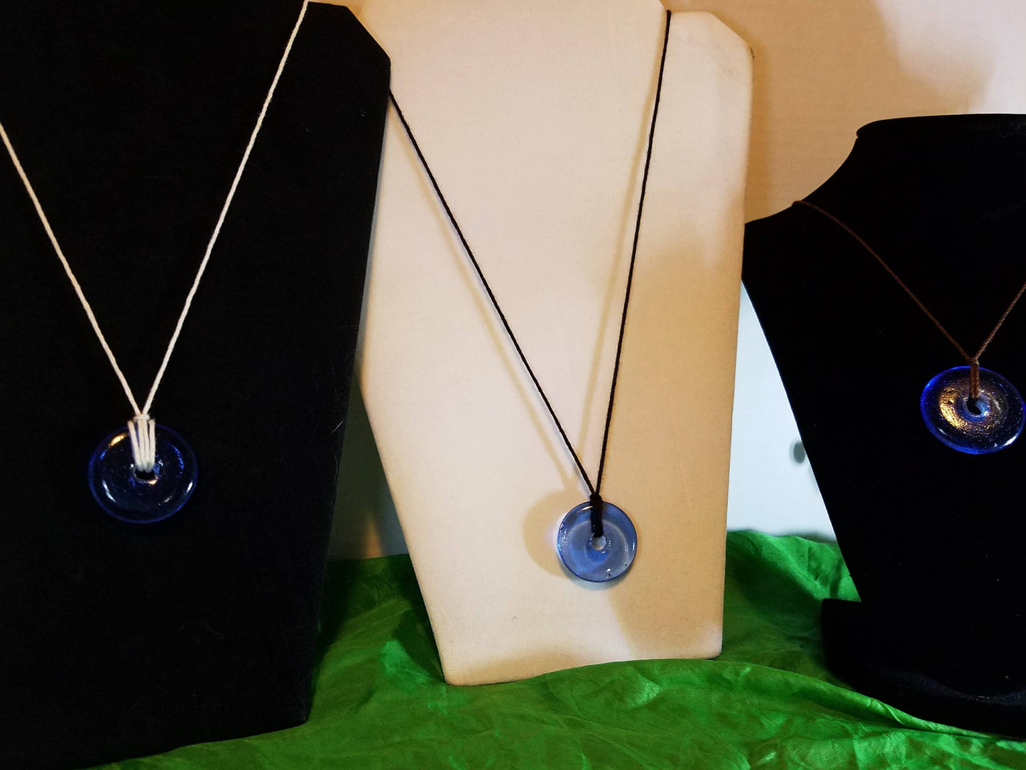 Blue Doughnut Necklaces