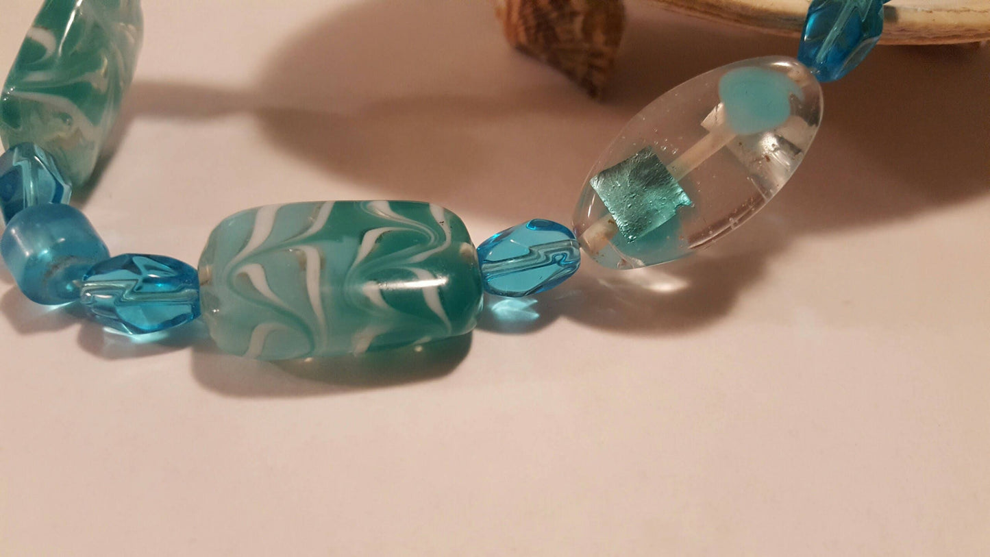 Blue Beaded Necklace