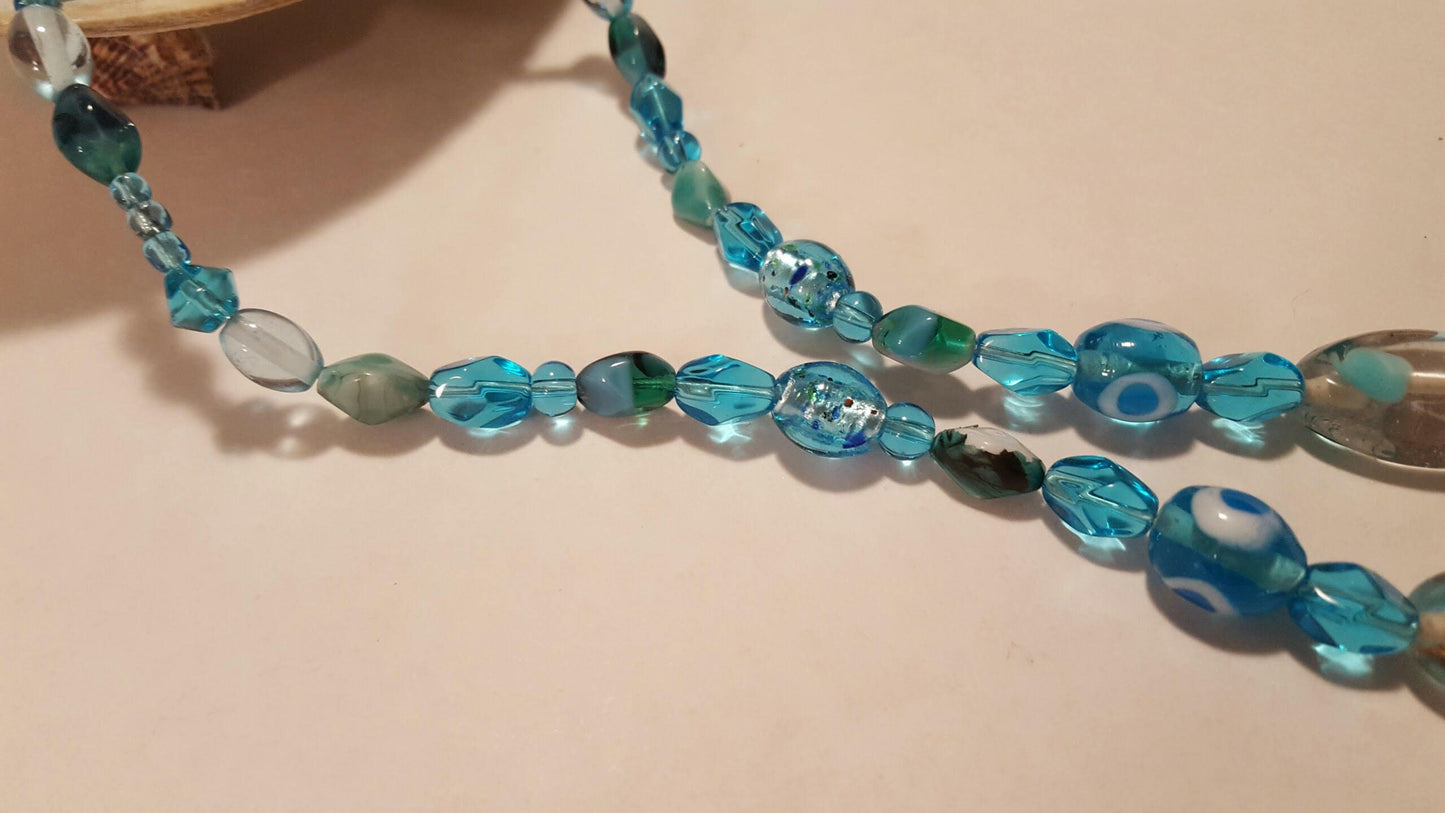Blue Beaded Necklace