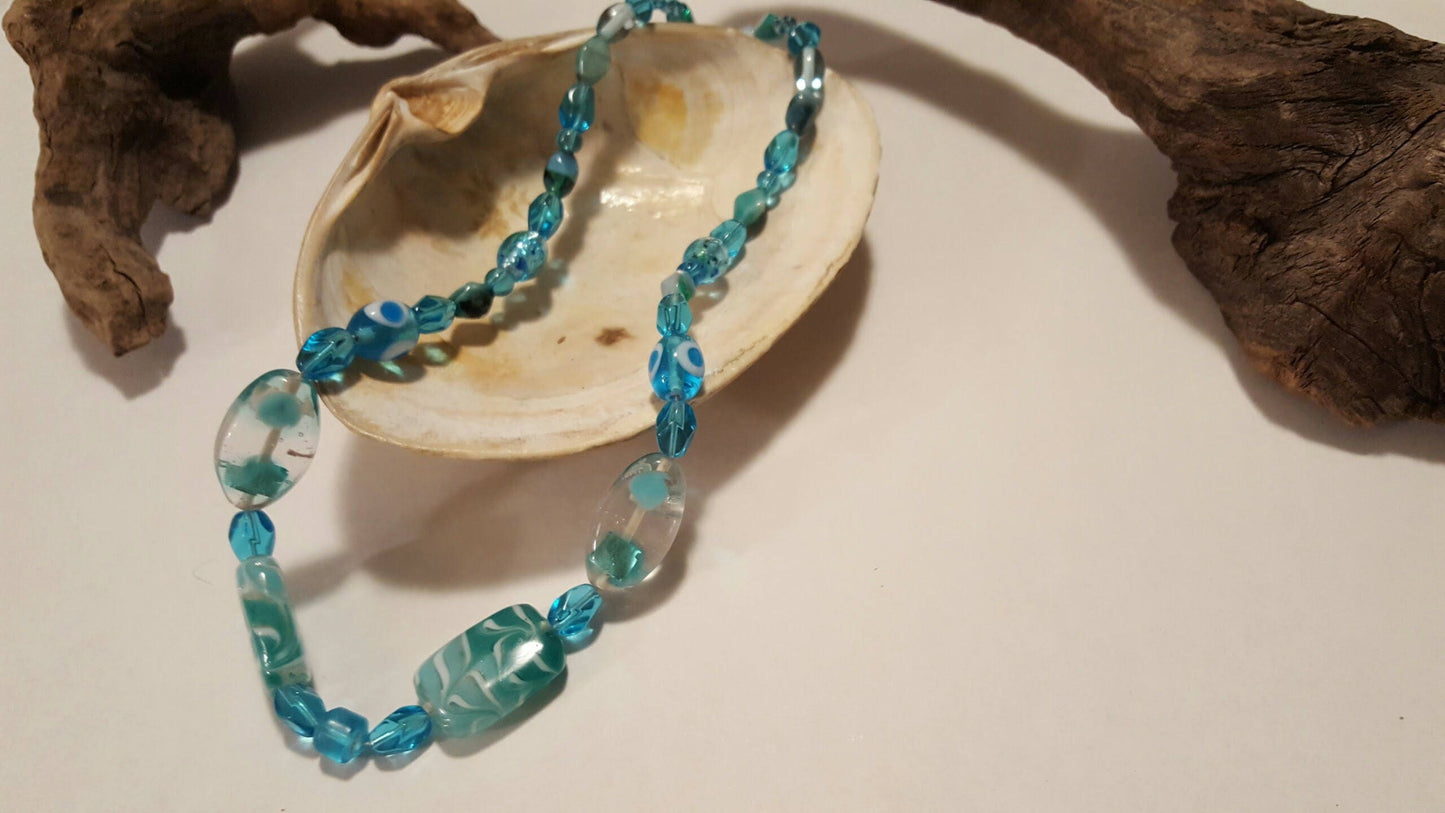 Blue Beaded Necklace