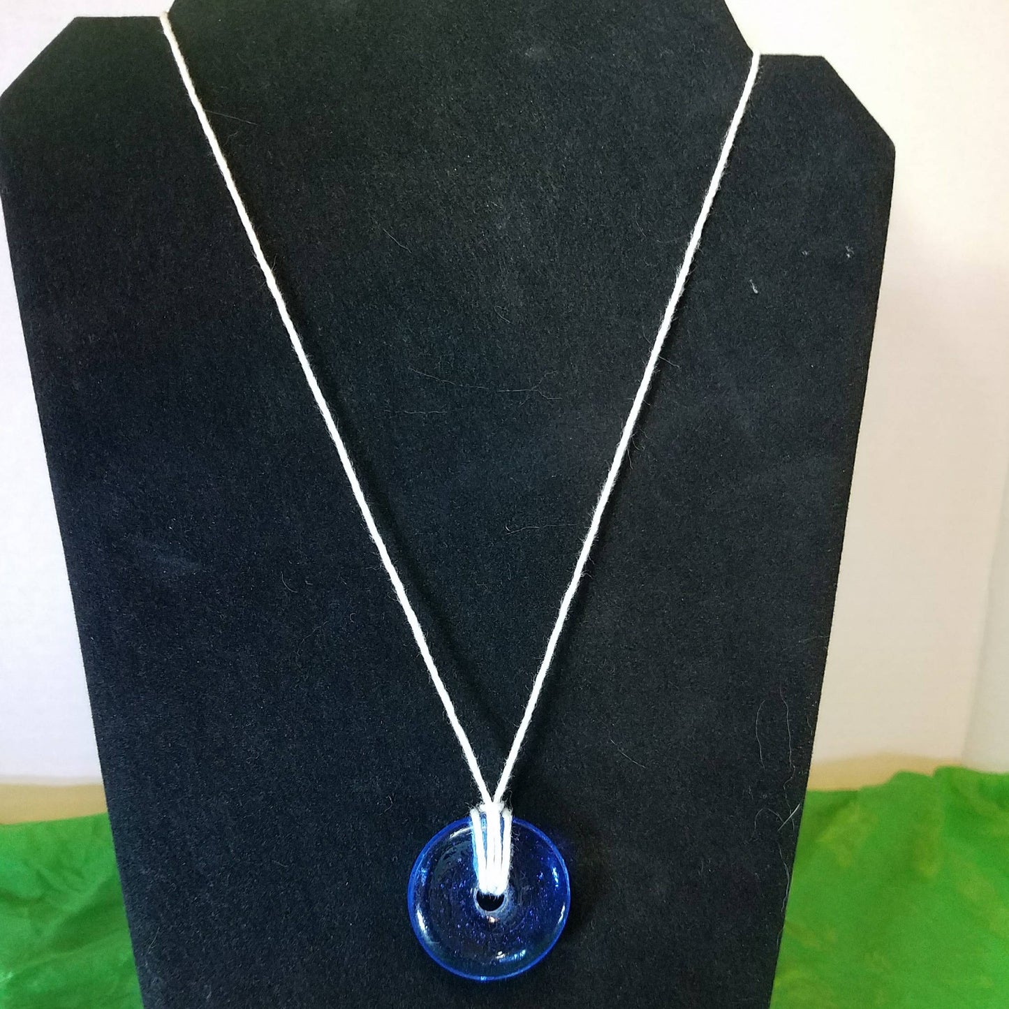 Blue Doughnut Necklaces