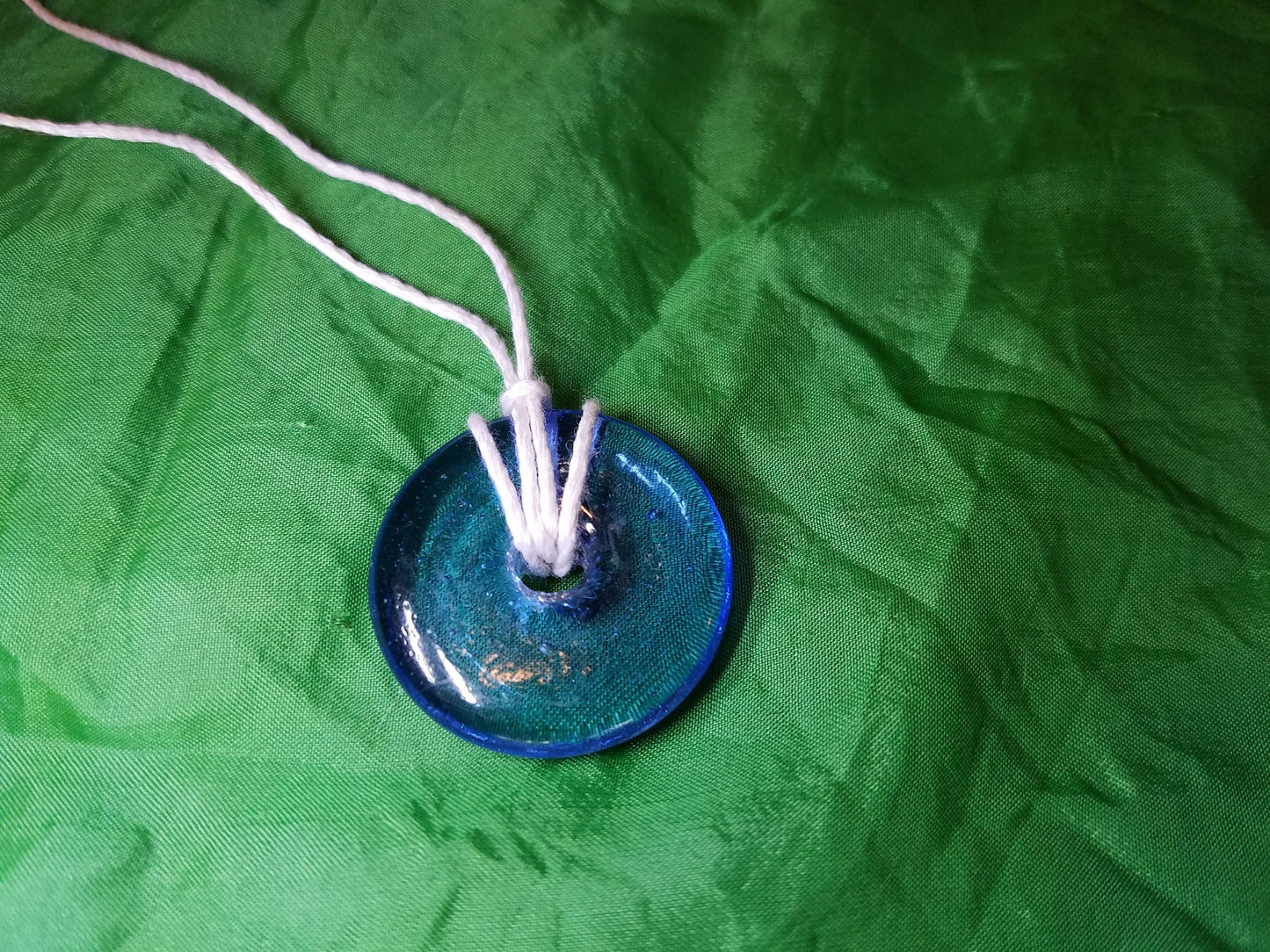 Blue Doughnut Necklaces
