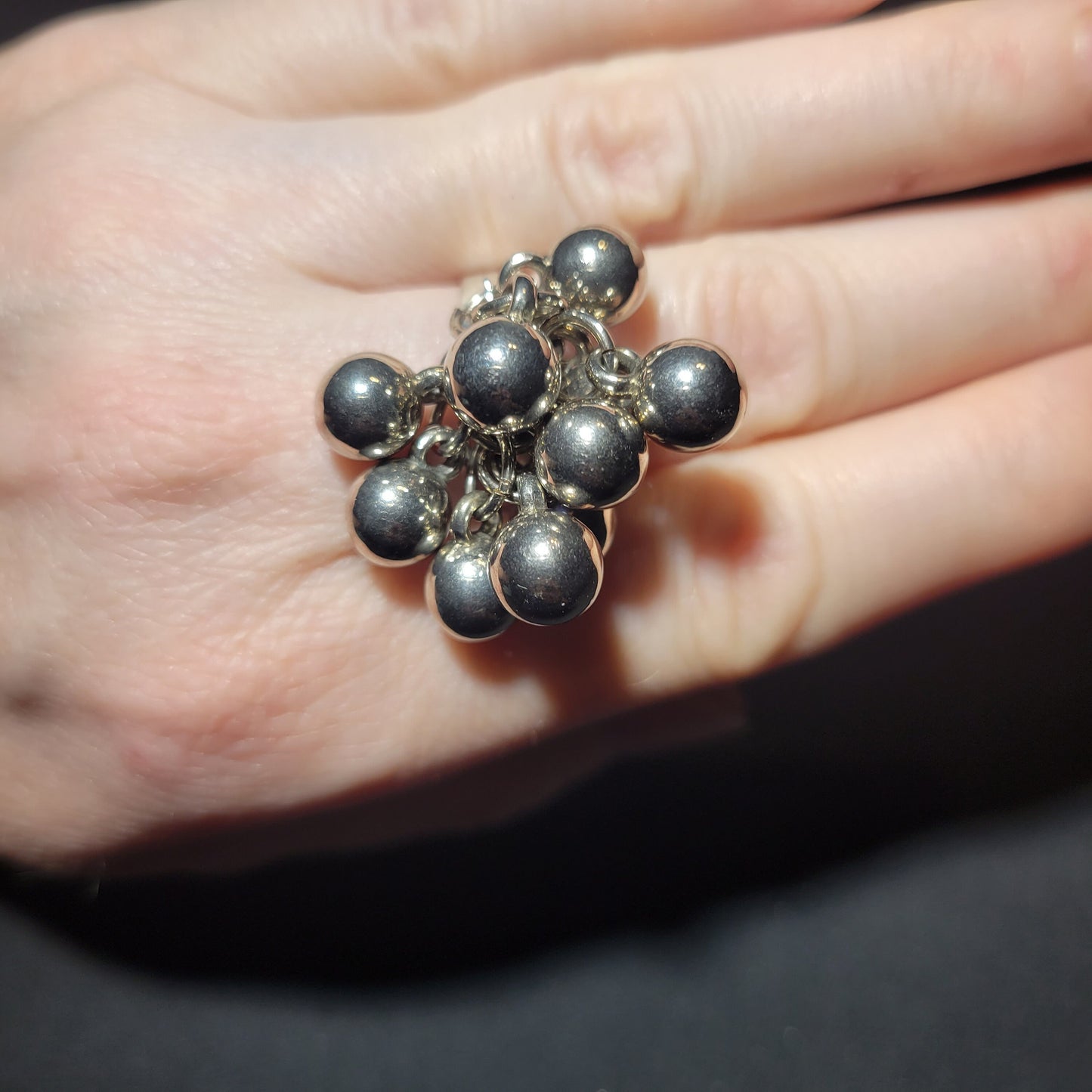 Silver Beaded Ring