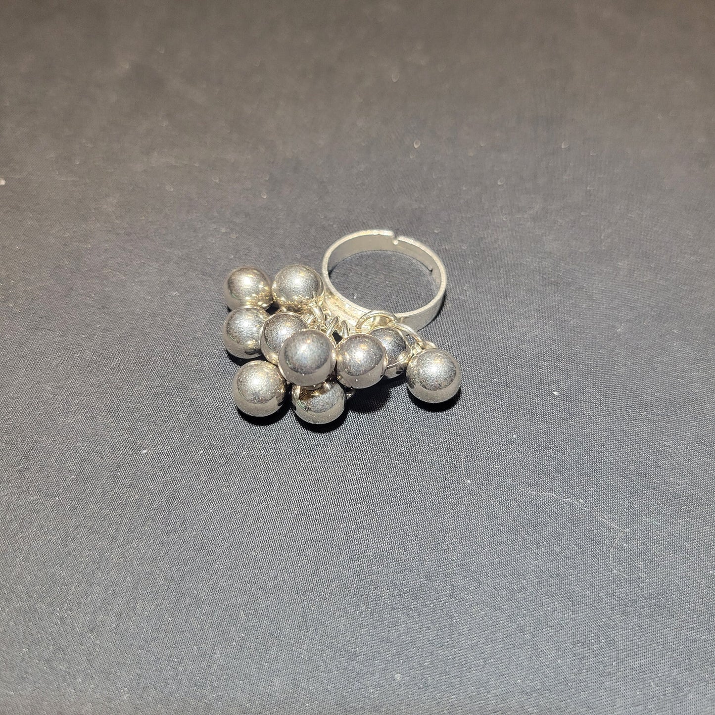 Silver Beaded Ring