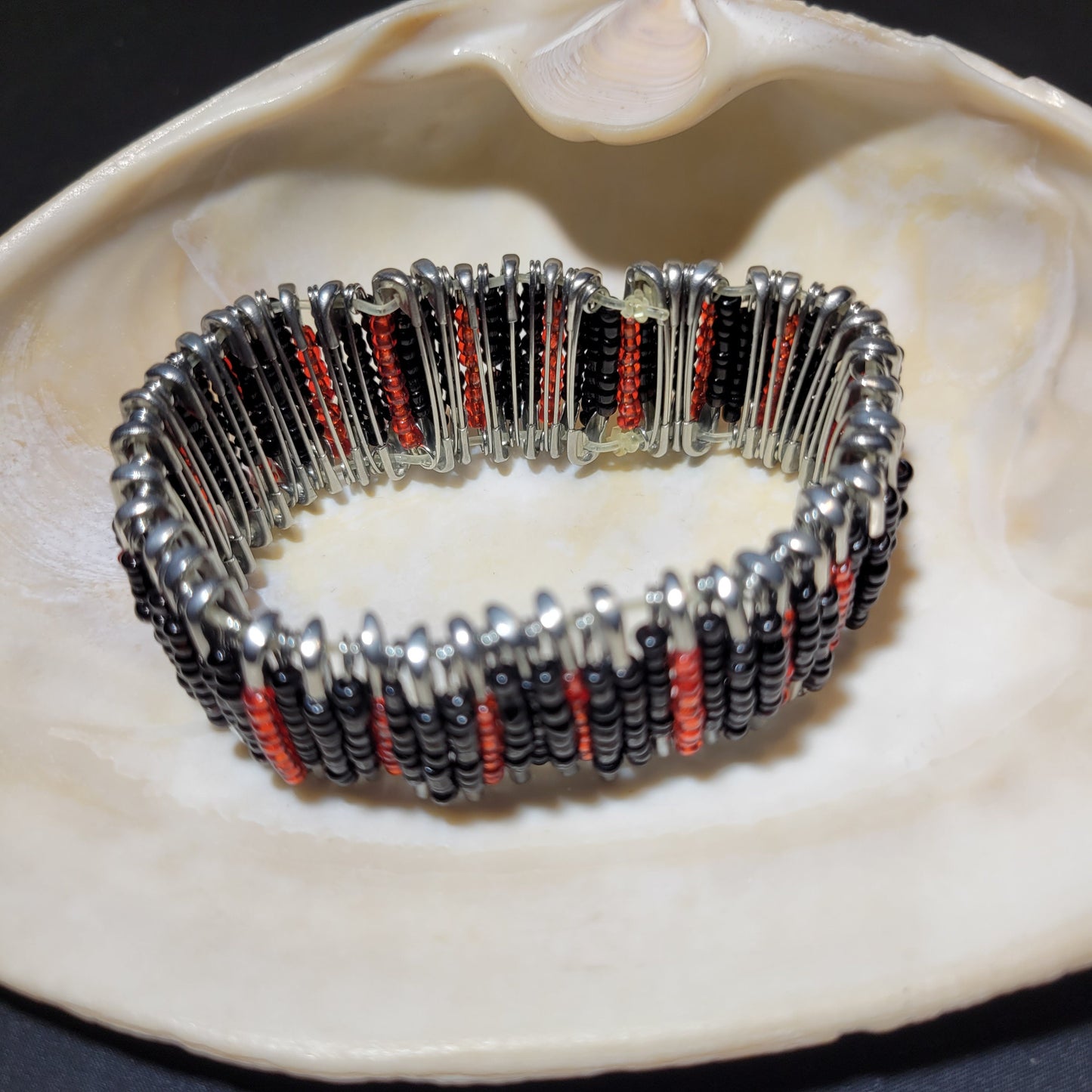 Rock n roll safety pin bracelet