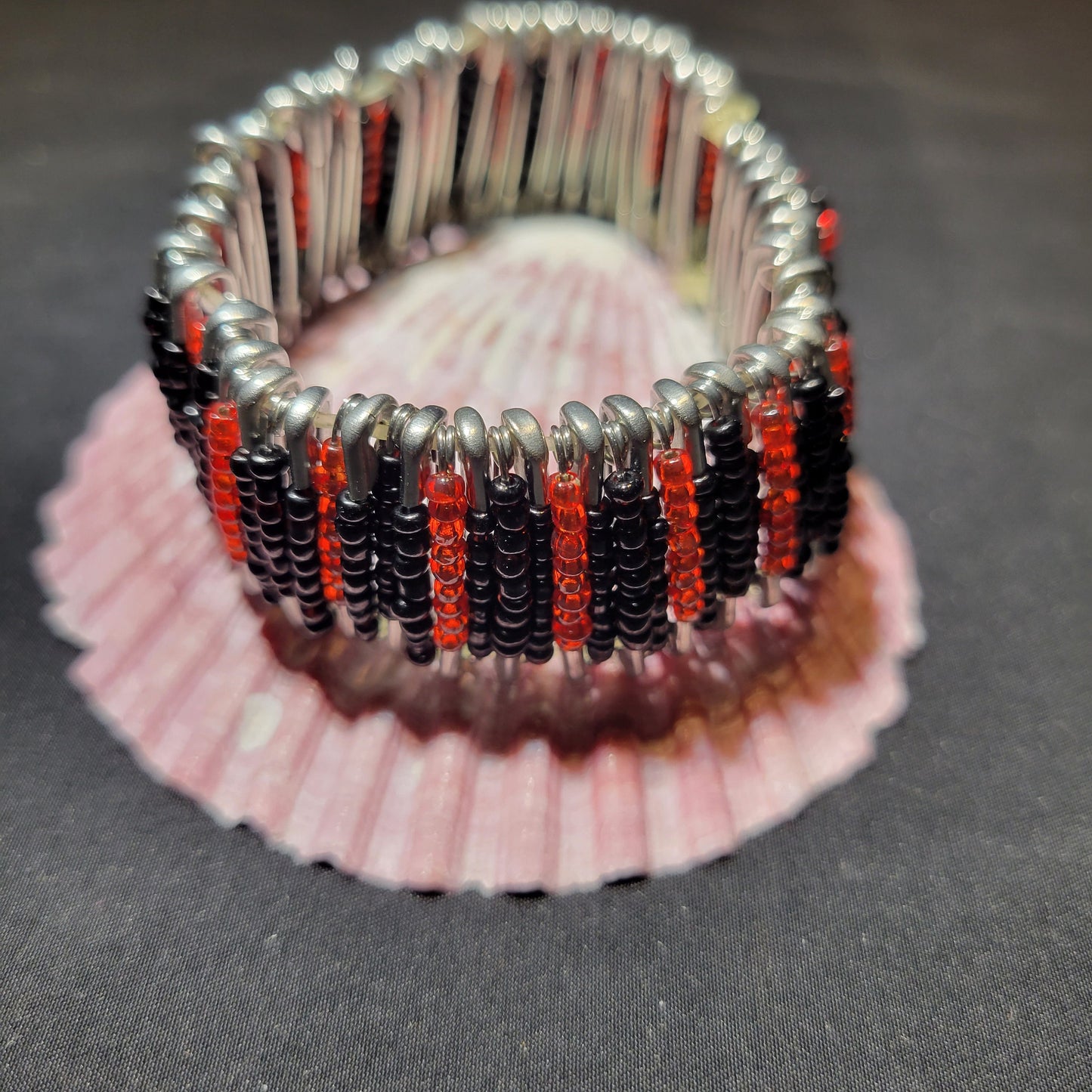 Rock n roll safety pin bracelet