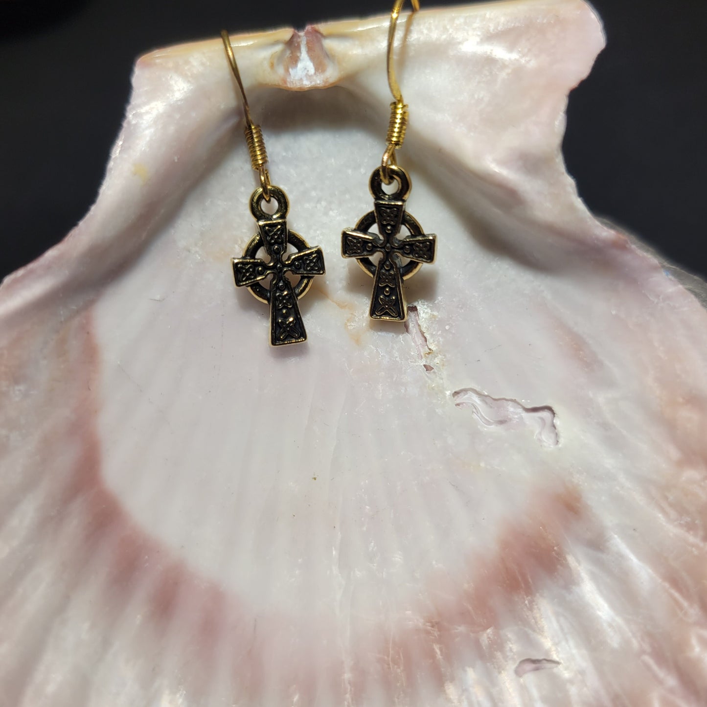 Mini Celtic Cross Earrings