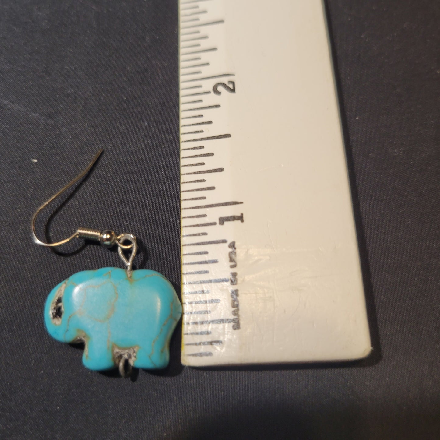Turquoise Elephant Earrings
