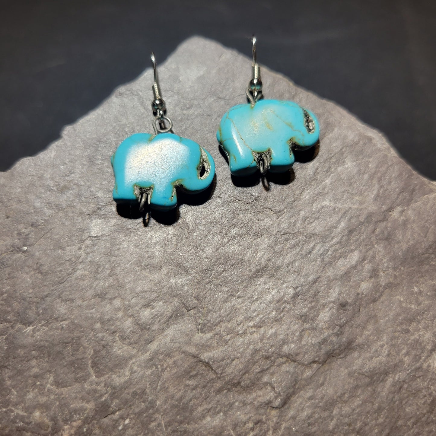 Turquoise Elephant Earrings