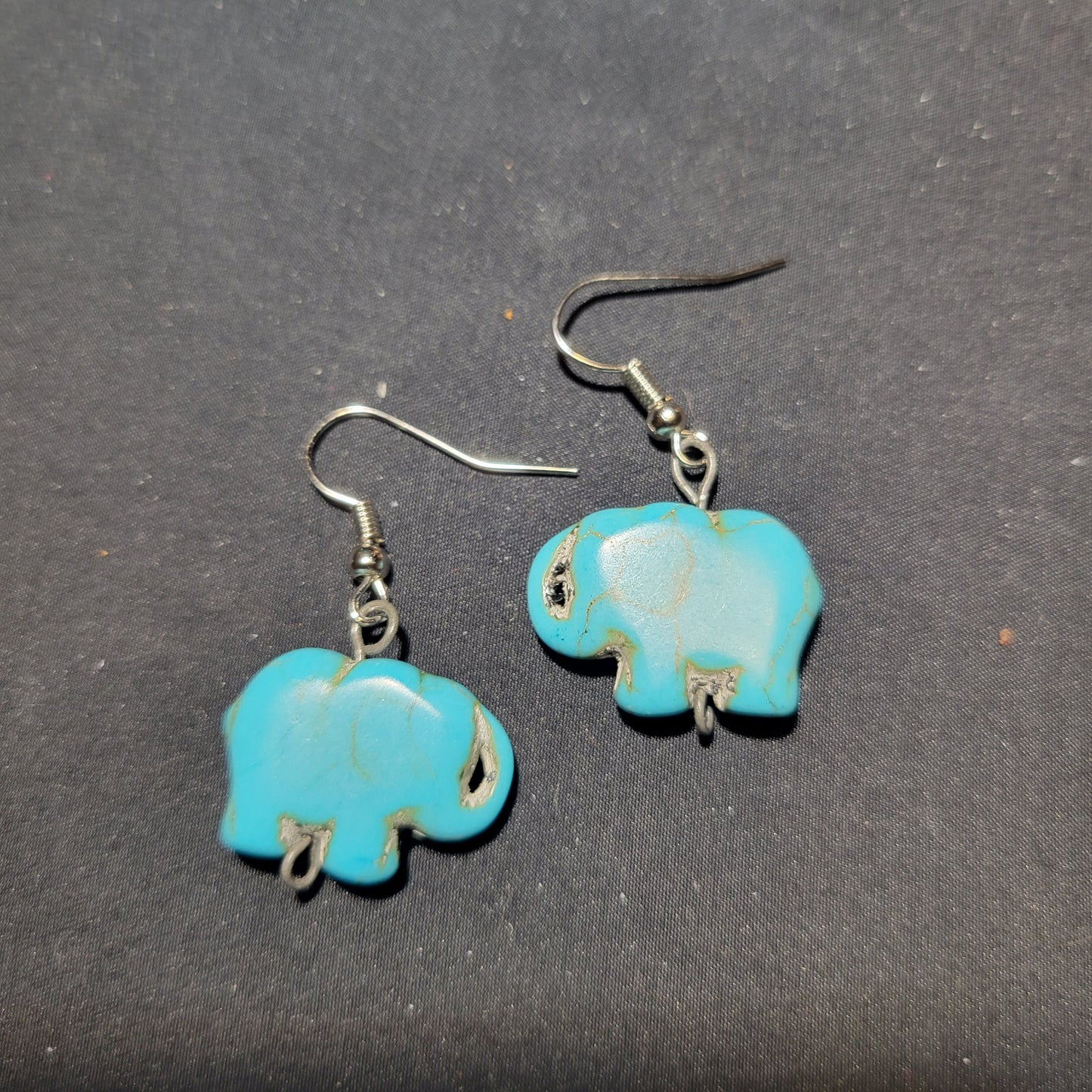 Turquoise Elephant Earrings