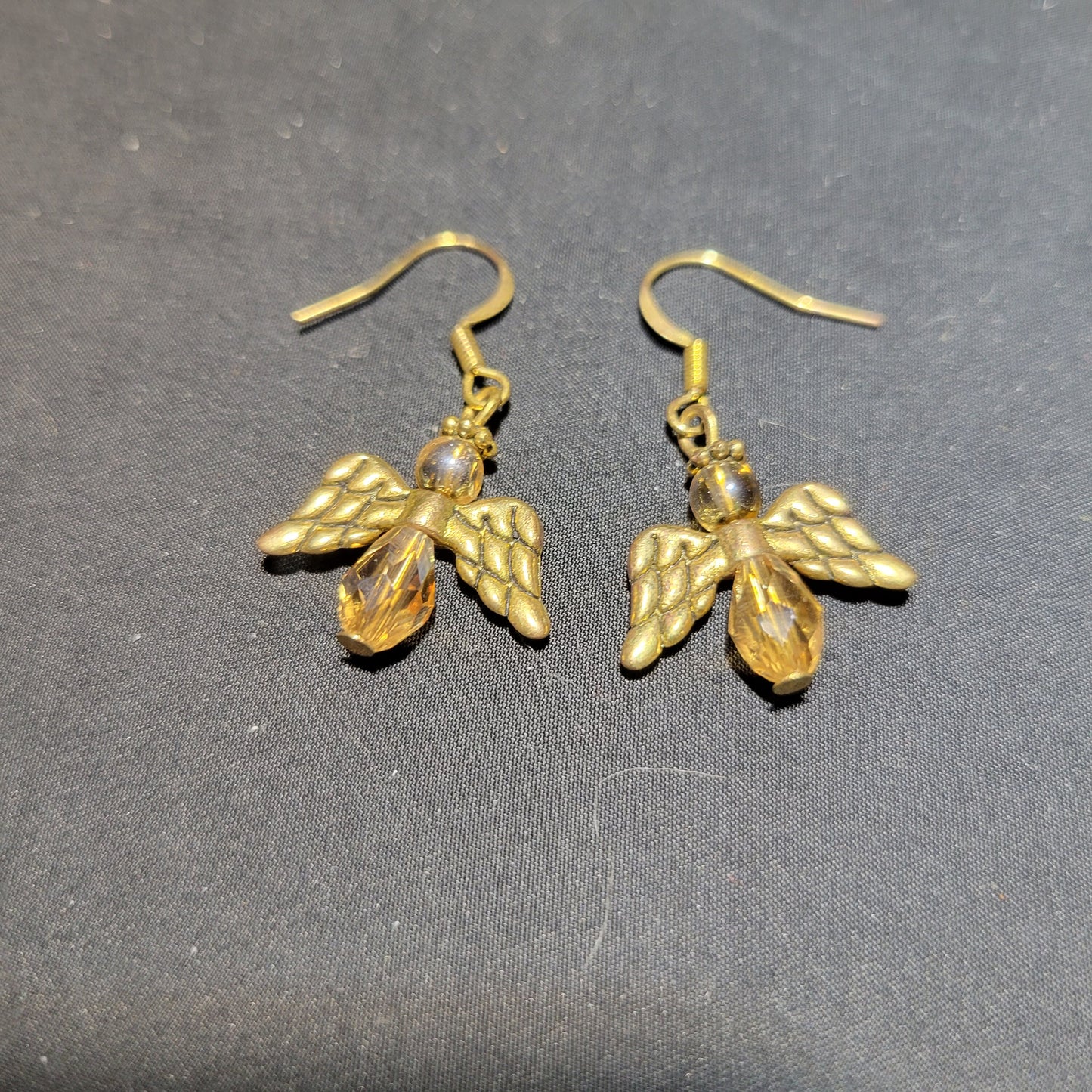 Golden Angel Beaded Earrings