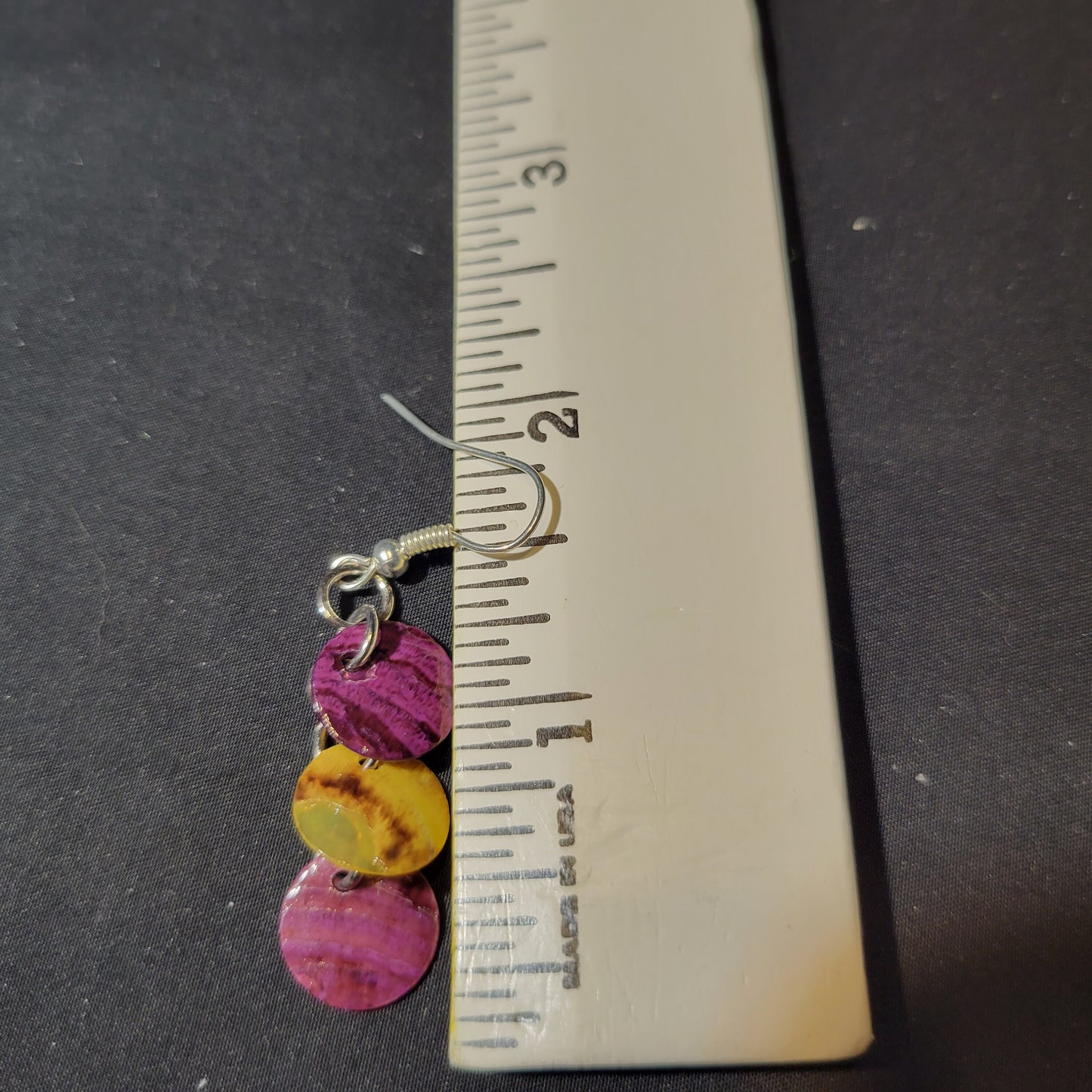 Dangle Shell Disc Earrings