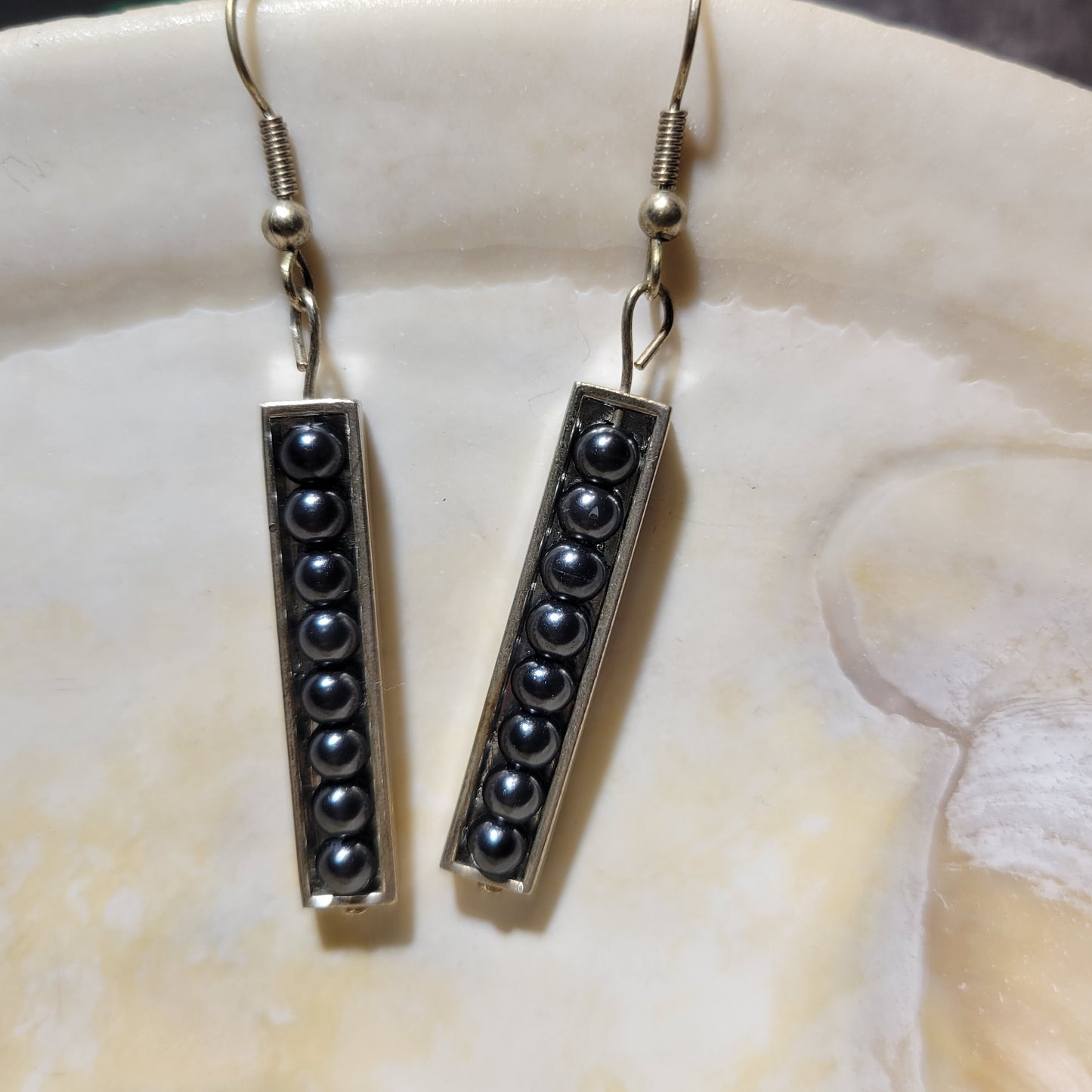 Charcoal Dangle Earrings