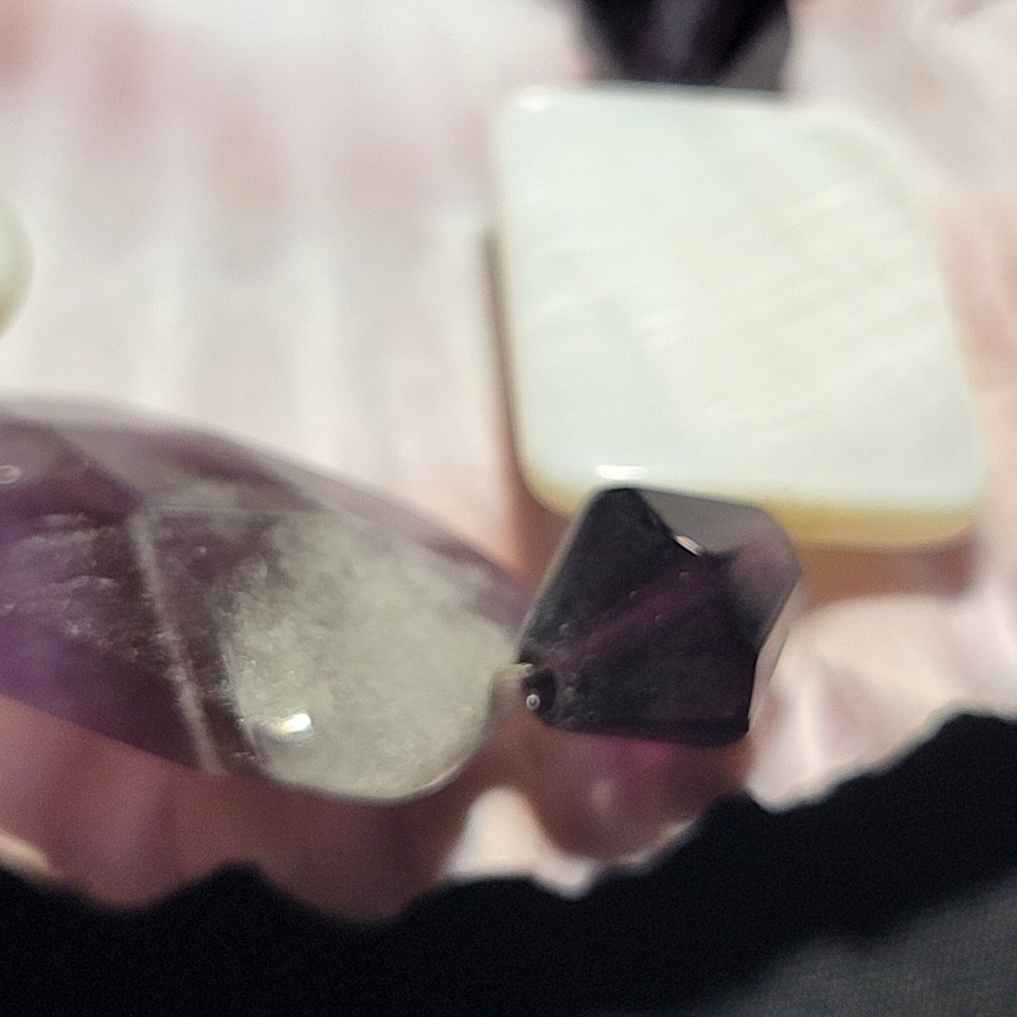 Amethyst and Shell Bracelet