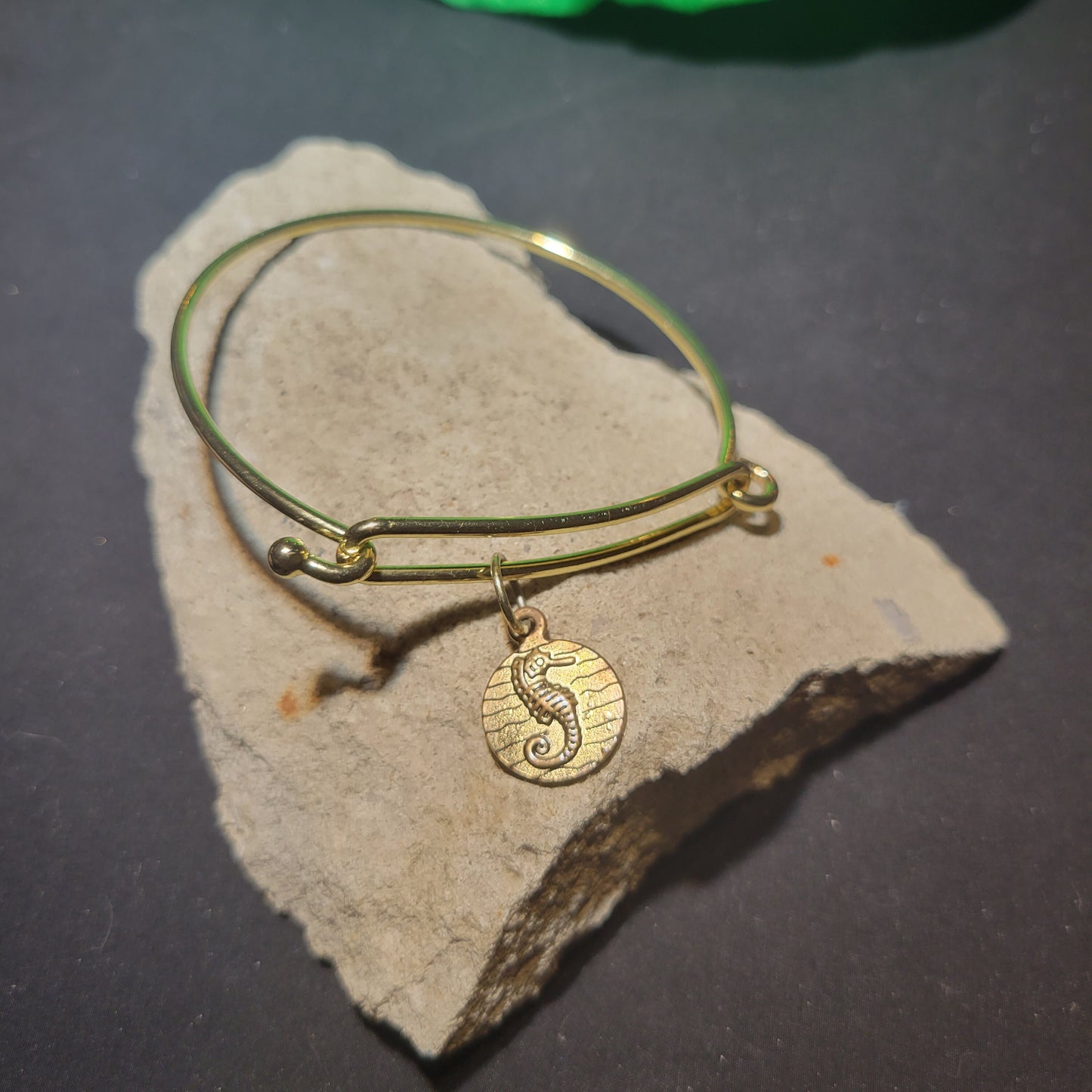 Gold Seahorse Charm Bracelet