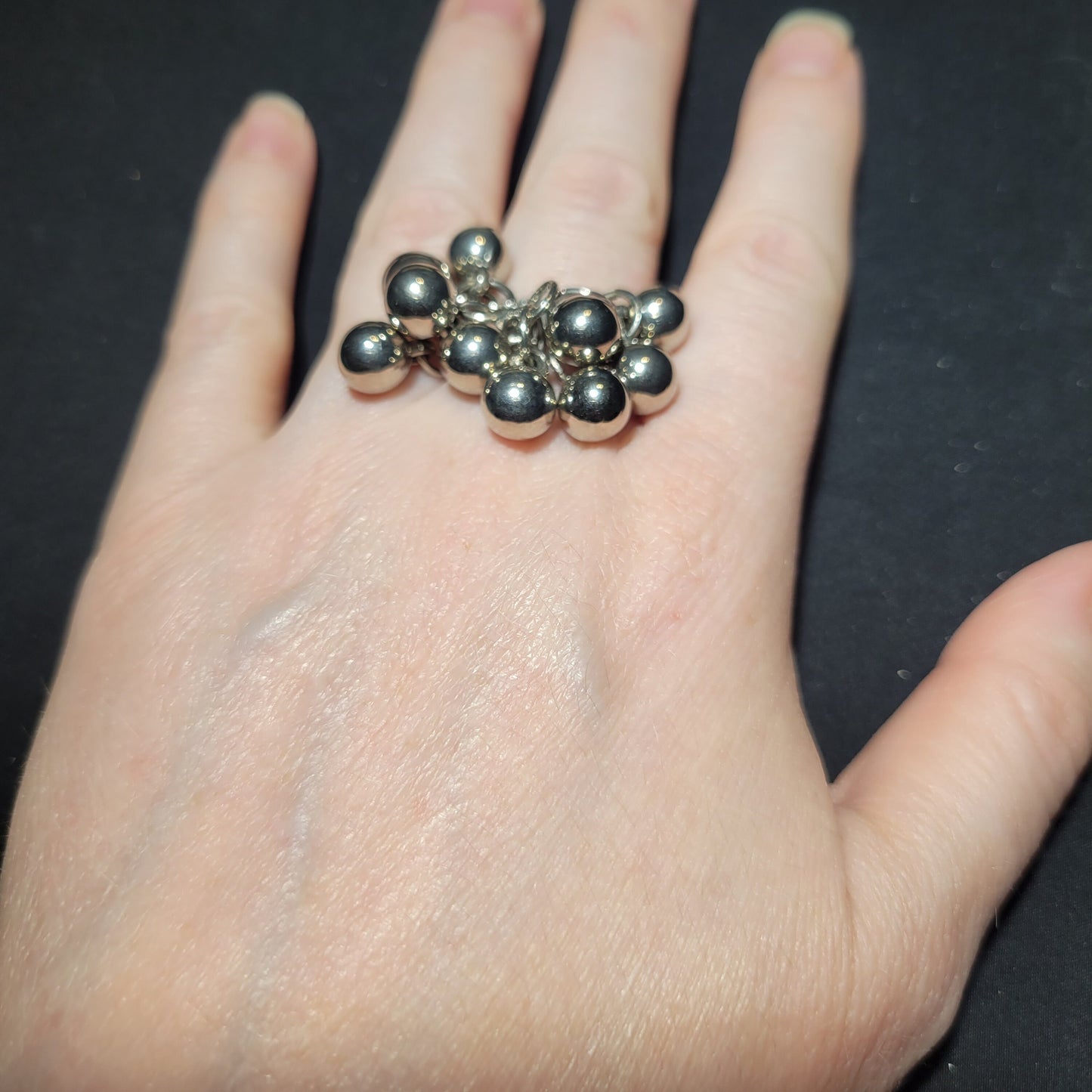 Silver Beaded Ring
