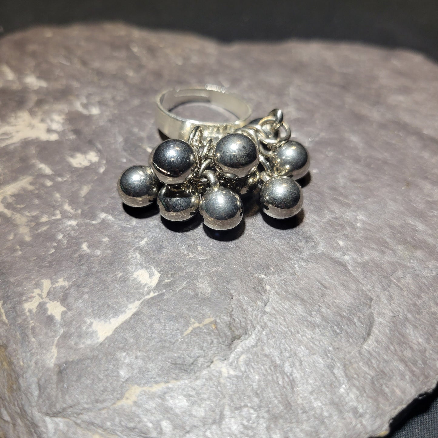 Silver Beaded Ring