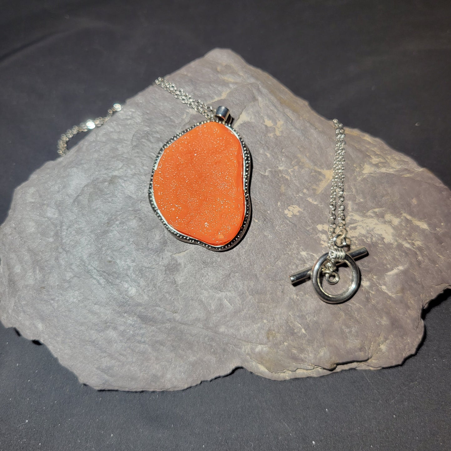 Orange pendant necklace