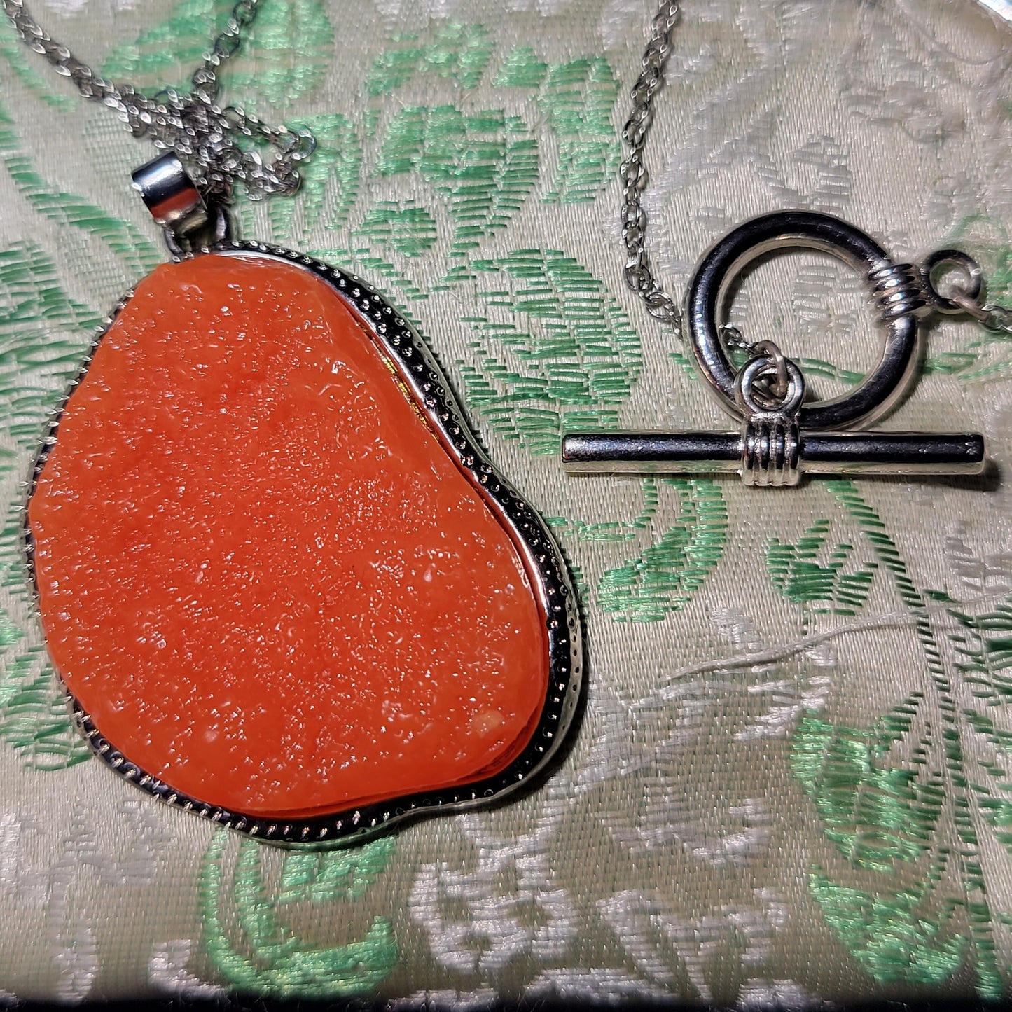 Orange pendant necklace