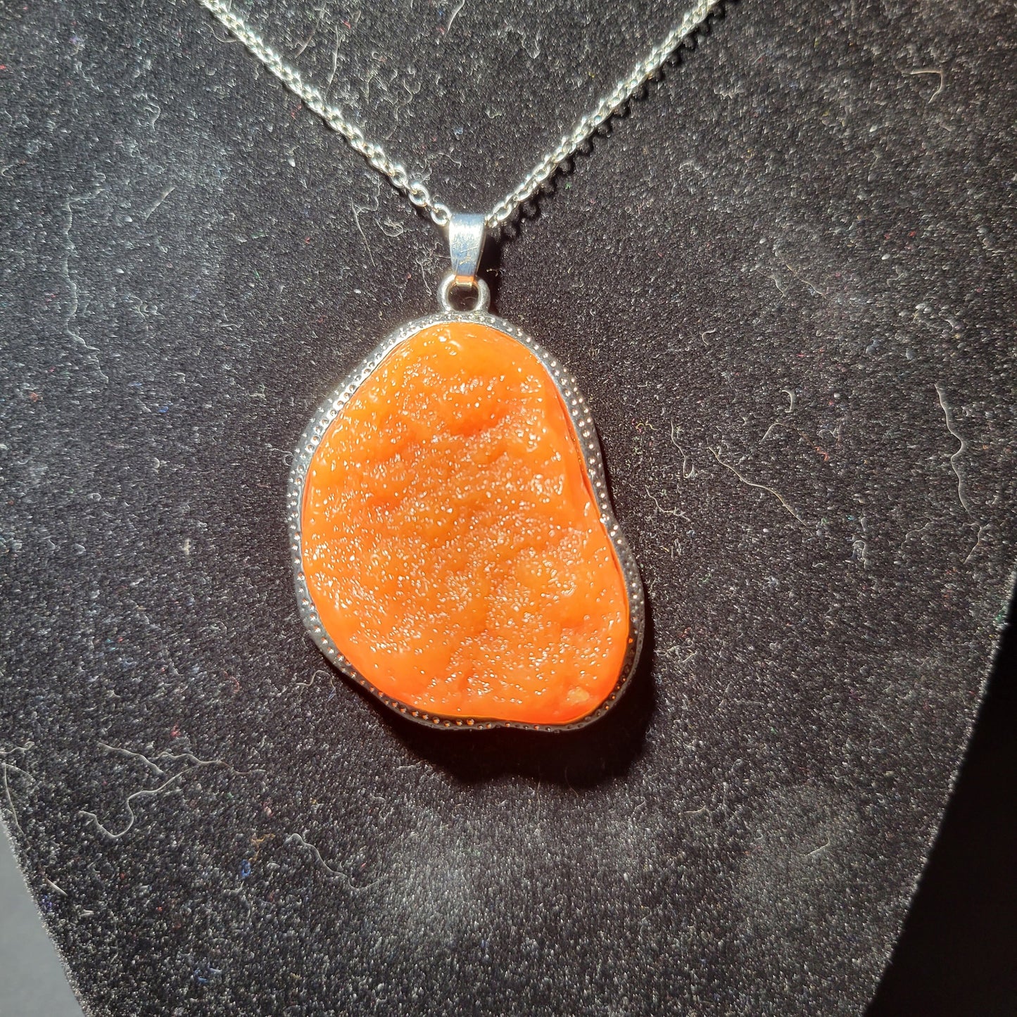 Orange pendant necklace