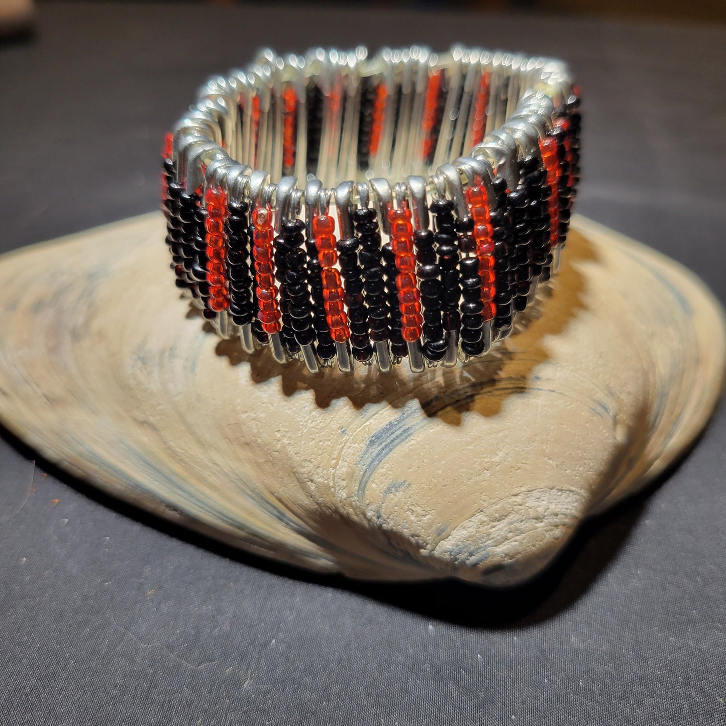 Rock n roll safety pin bracelet